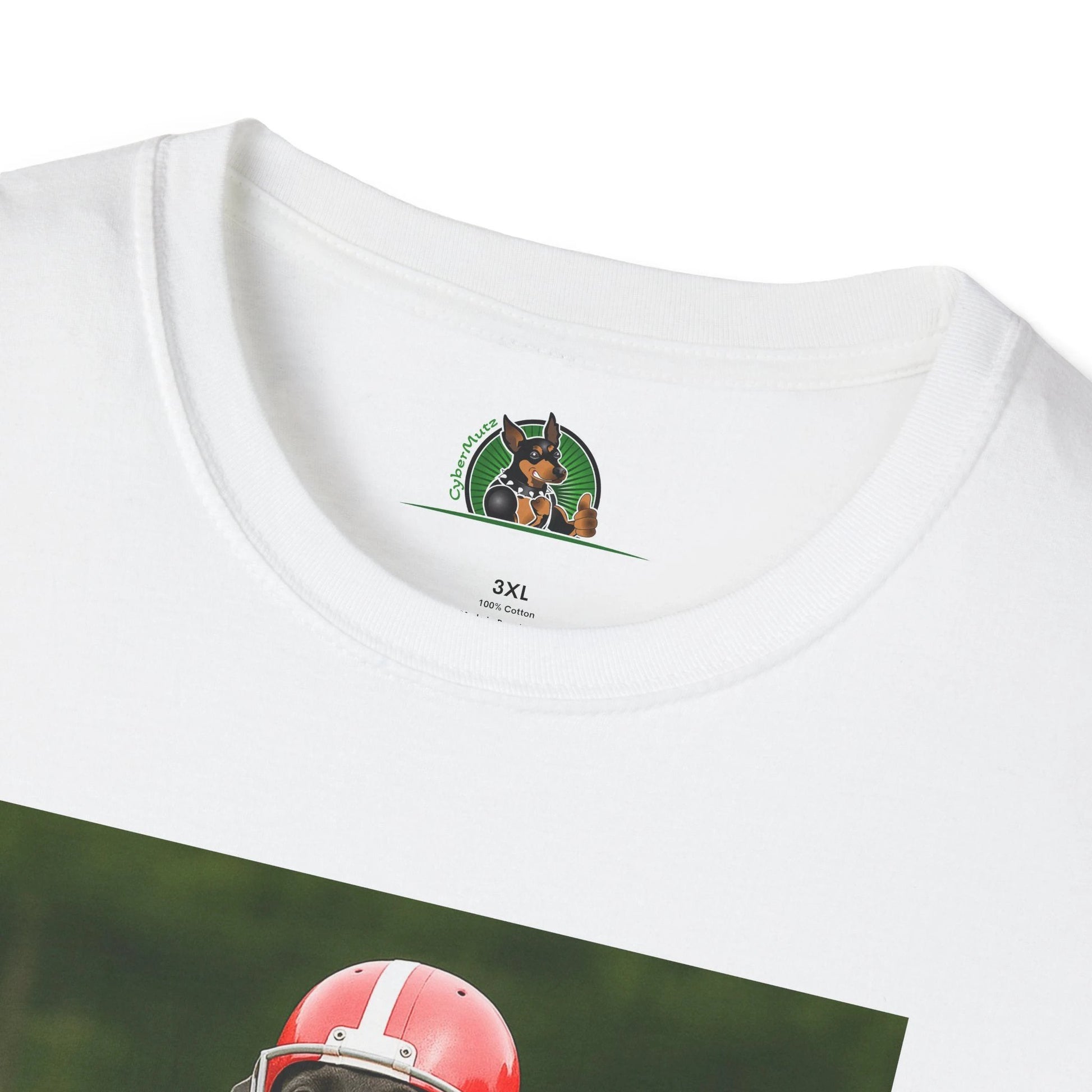 Great Dane Playing Football T-Shirt — Sports Dog Tee T-Shirt Printify