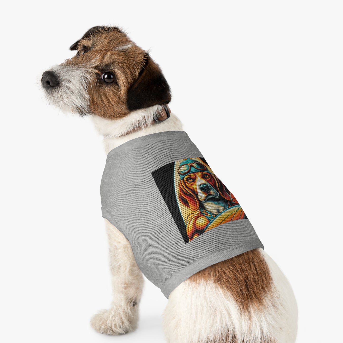 Pet Tank Top Beagle Surfer Dog Pets Printify   