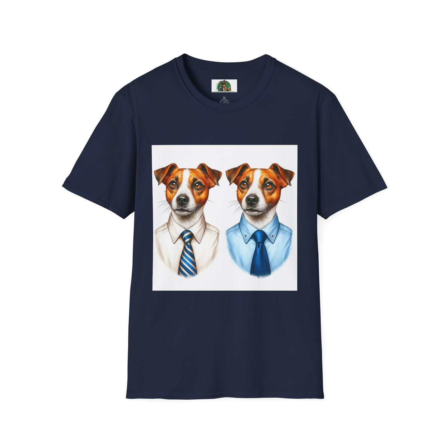 Jack Russell Business Buddies T-Shirt Printify S Navy