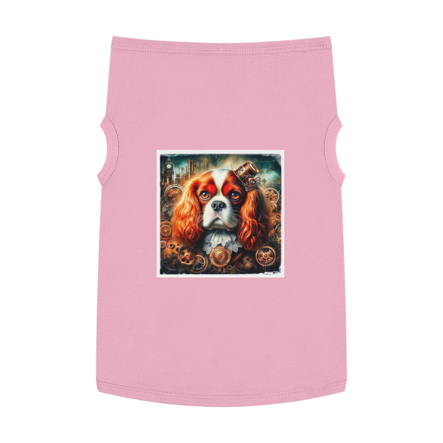 Pet Tank Top Cavalier King Charles Spaniel Steam Punk T Shirt Pets Printify XL Pink