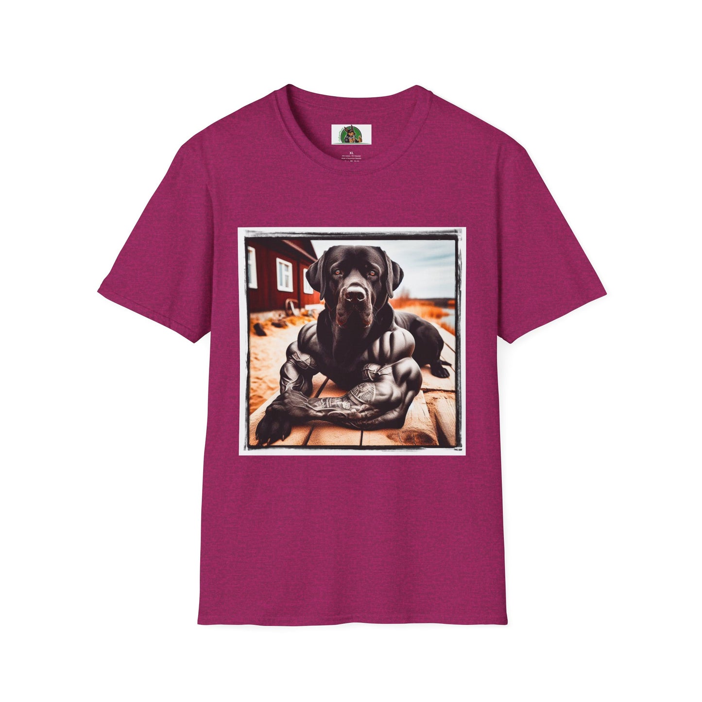 Labrador Retriever T-Shirt Printify S Antique Heliconia 