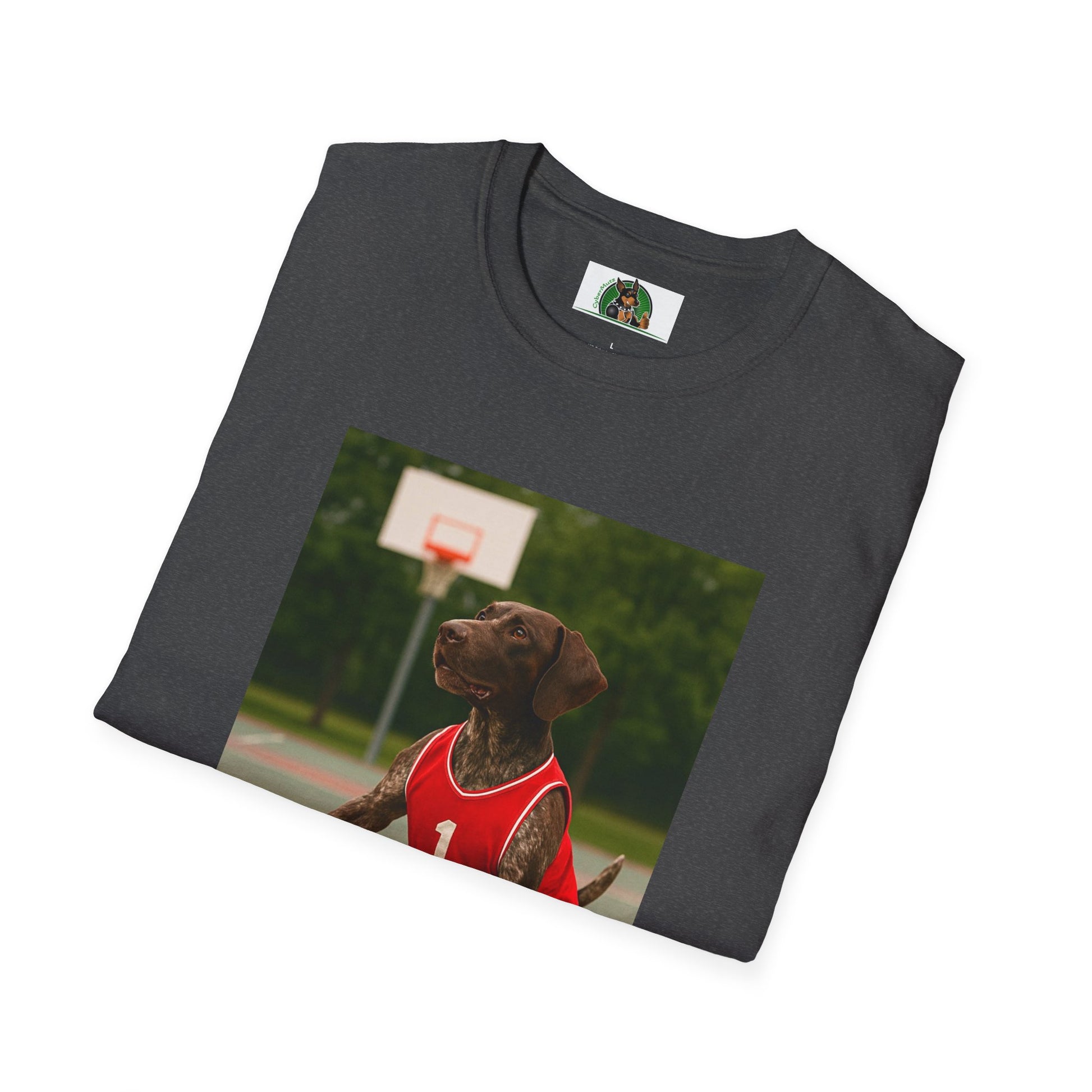 Basketball Sports German Shorthair T-Shirt T-Shirt Printify