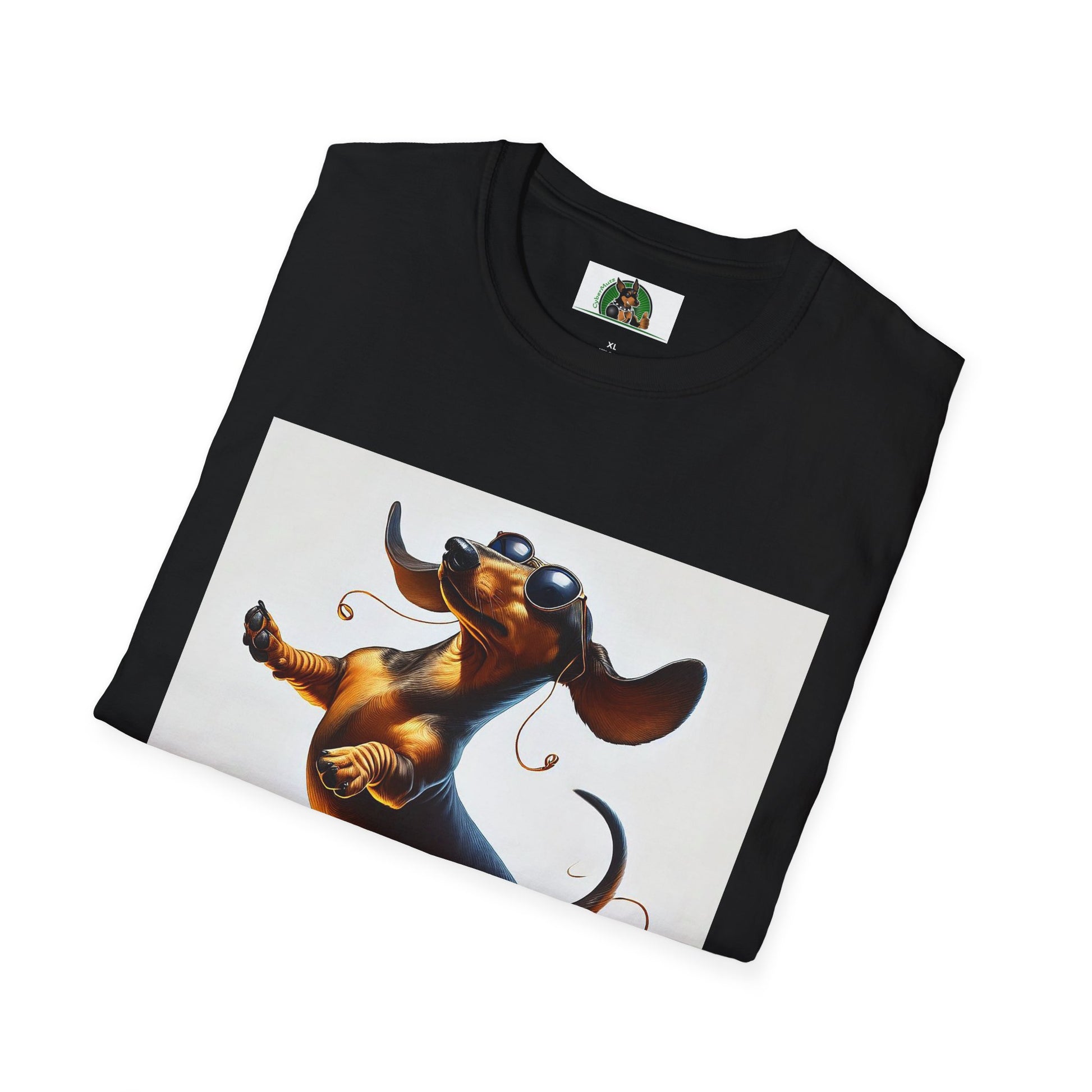 Dachshund Dancing Dog T-Shirt - Fun and Playful Unisex Tee T-Shirt Printify