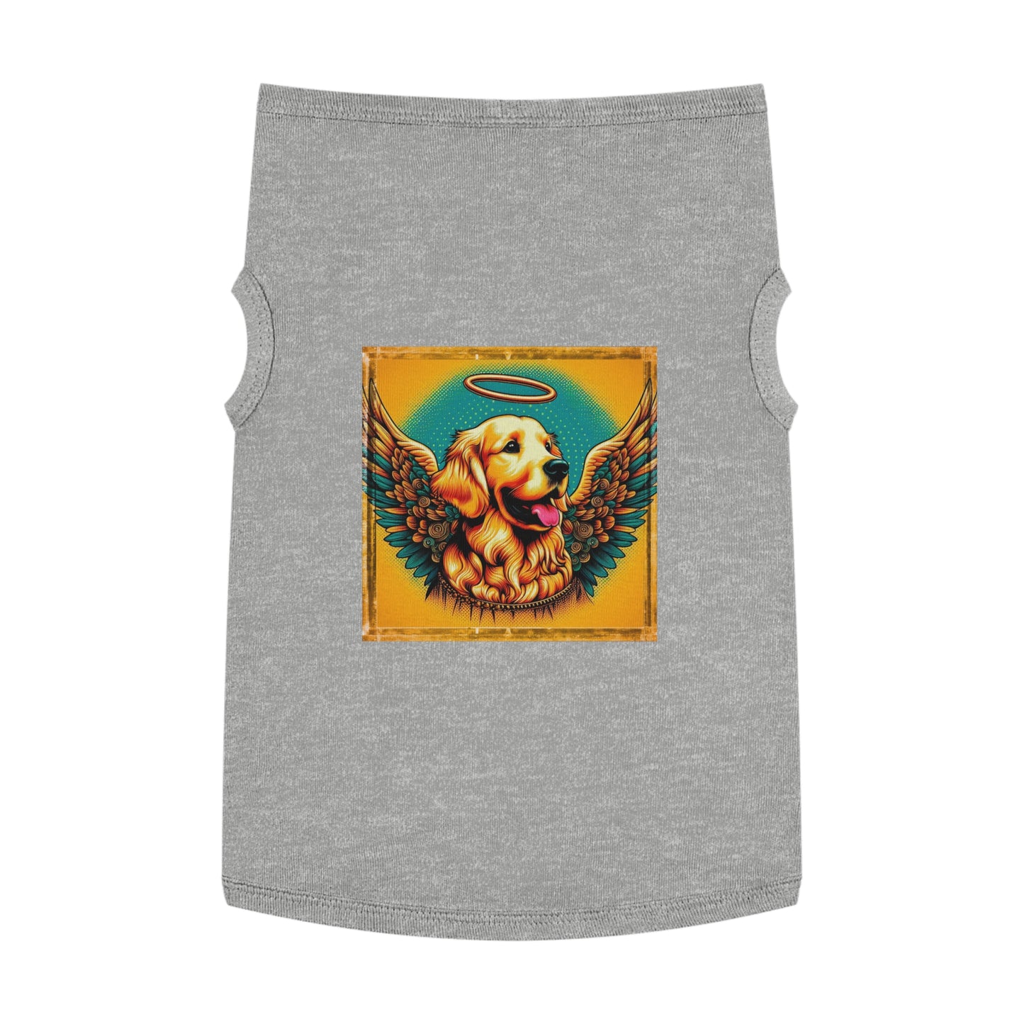 Golden Retriever pet tank top Pets Printify XL Heather 