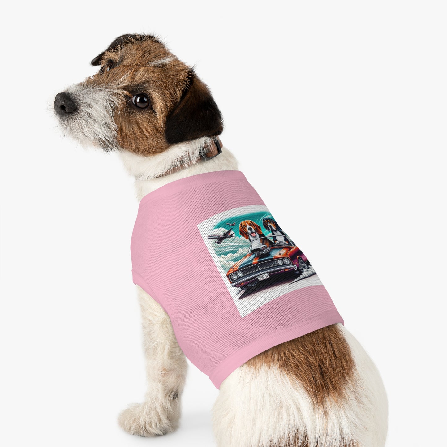 Pet Tank Top Wacky Beagle Dogs In Race Car Pets Printify   