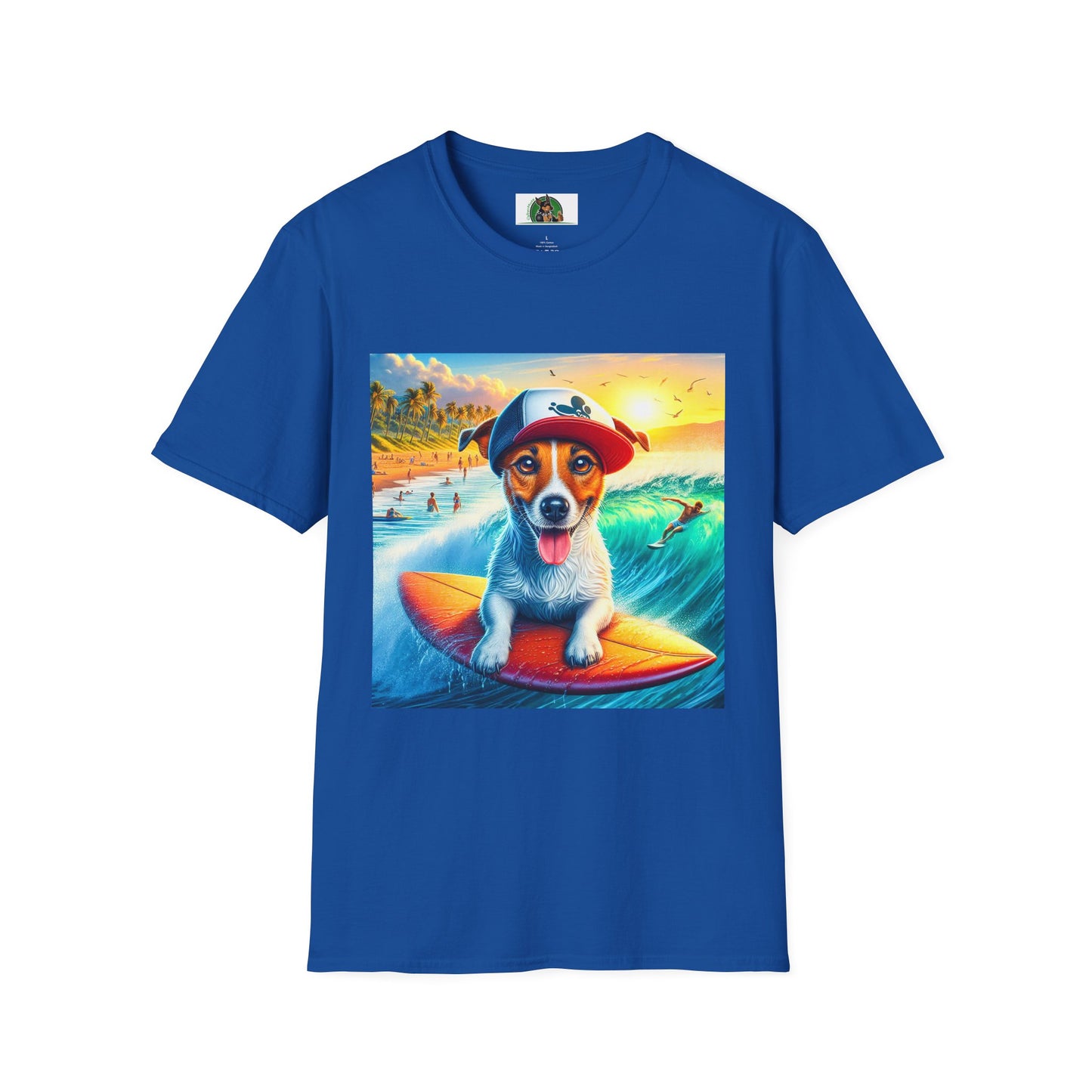 Jack Russell Boogie Boarding T-Shirt Printify S Royal
