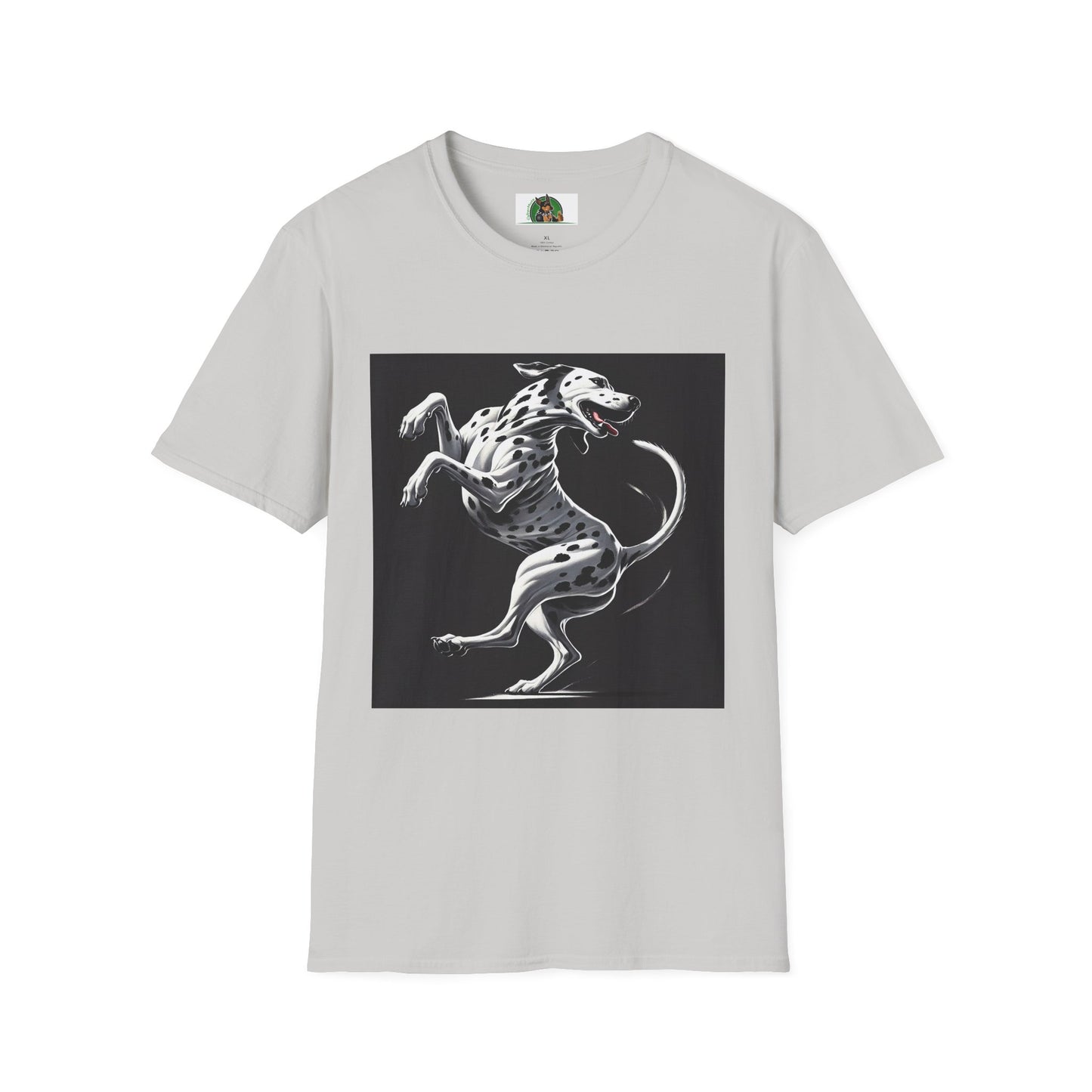Dancing Dalmation Dog T-Shirt T-Shirt Printify S Ice Grey