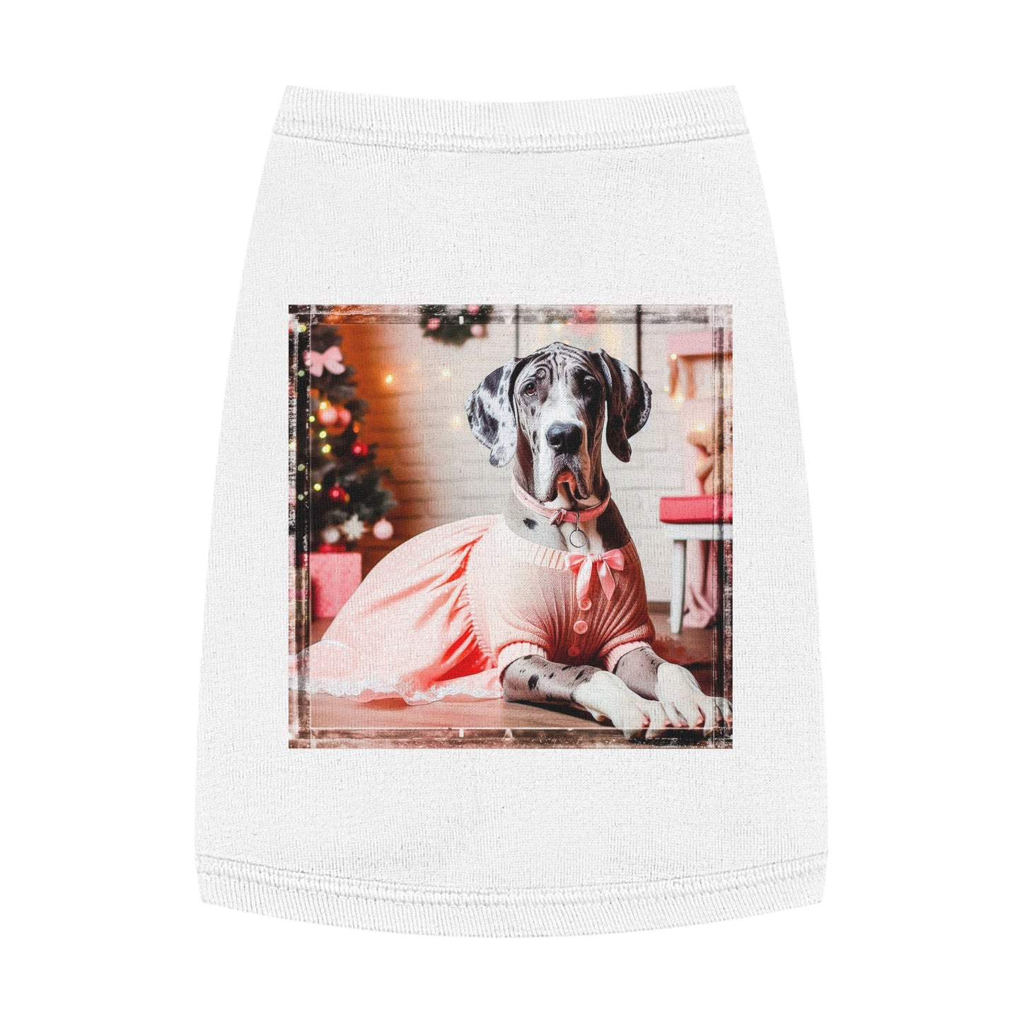 Pet Tank Top Great Dane Pets Printify M White 