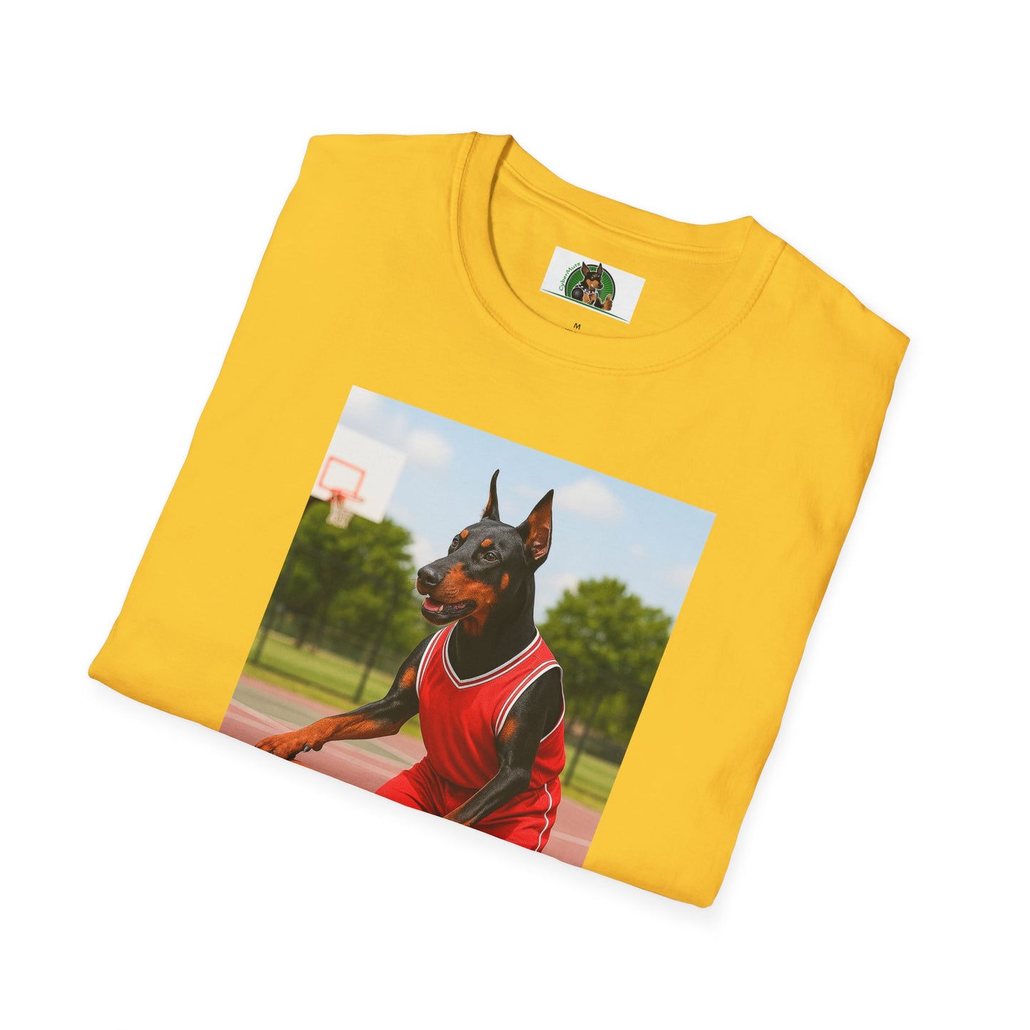 Basketball Doberman Sports T-Shirt