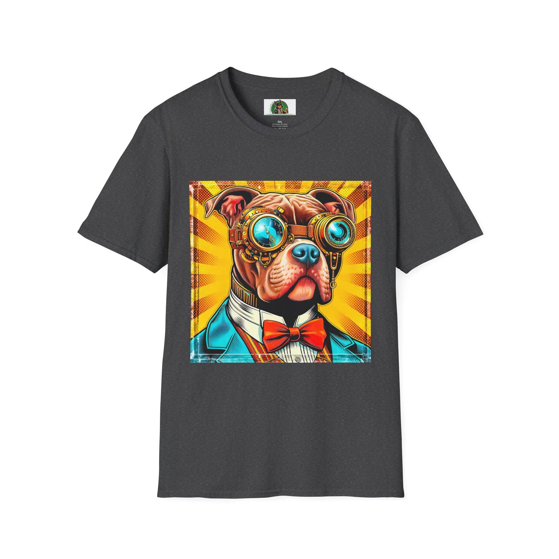 Pit Bull steam punk shirt T-Shirt Printify XS Dark Heather