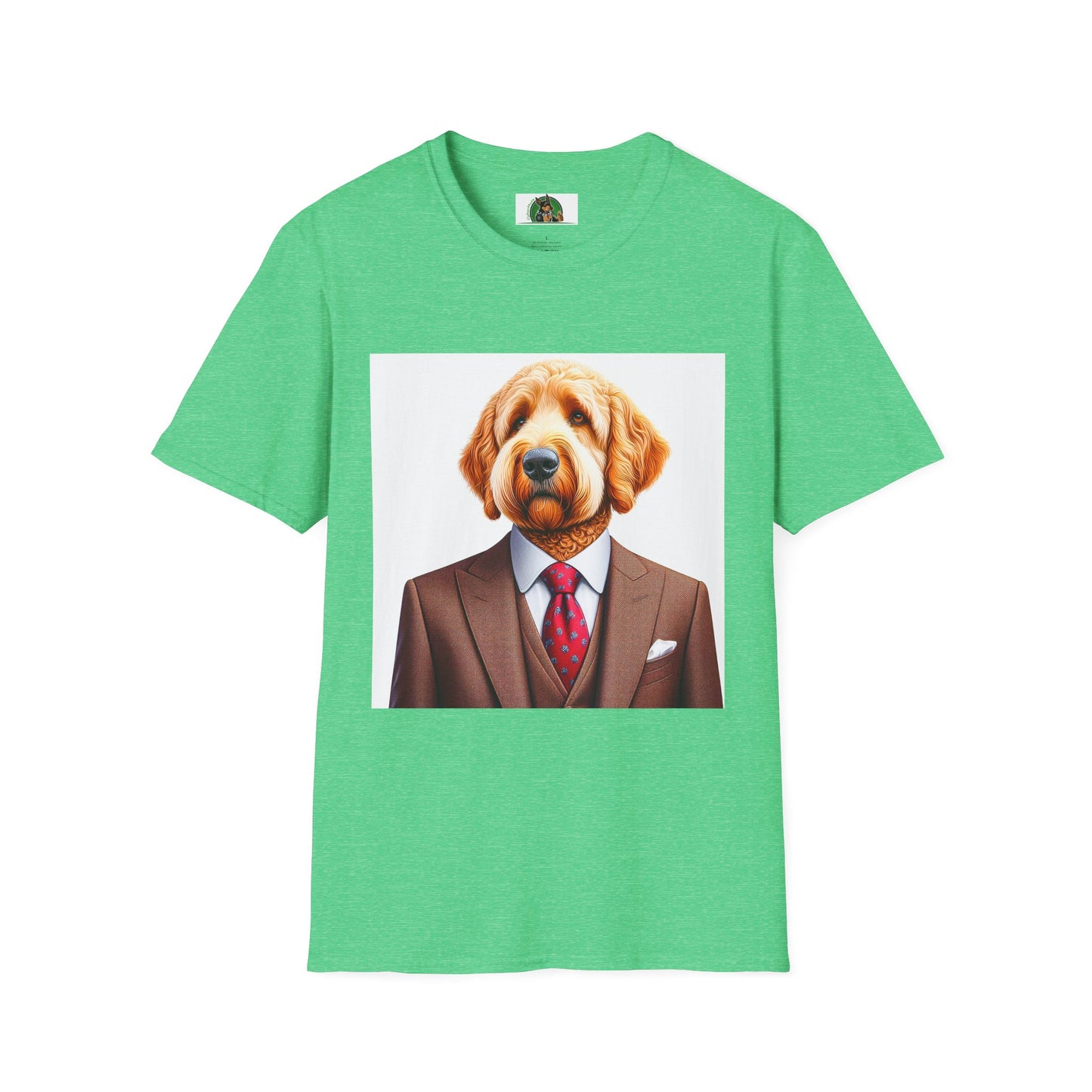 Golden Doodle T-Shirt Printify S Heather Irish Green