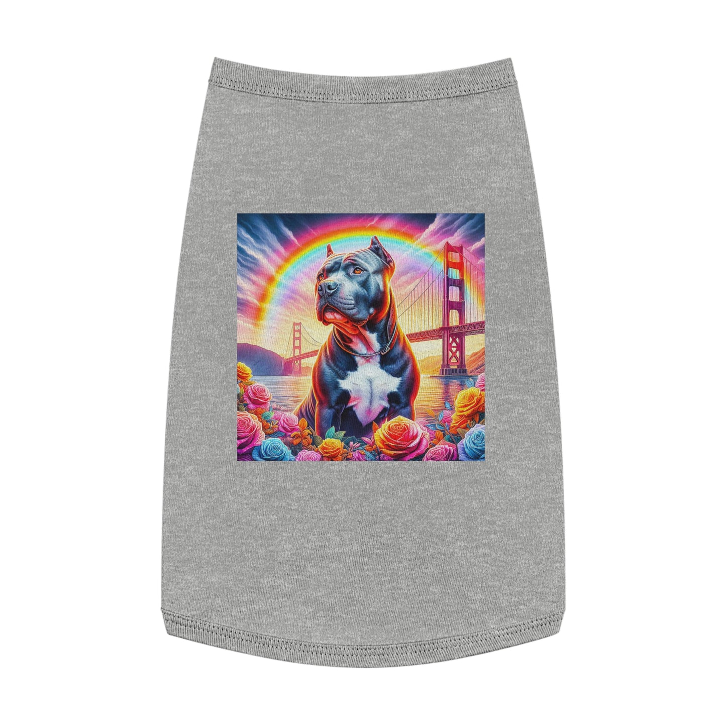 Pet Tank Top Pit Bull Pets Printify L Heather