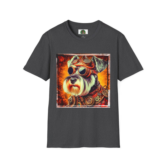 Miniature Schnauzer steam punk T-Shirt Printify XS Dark Heather