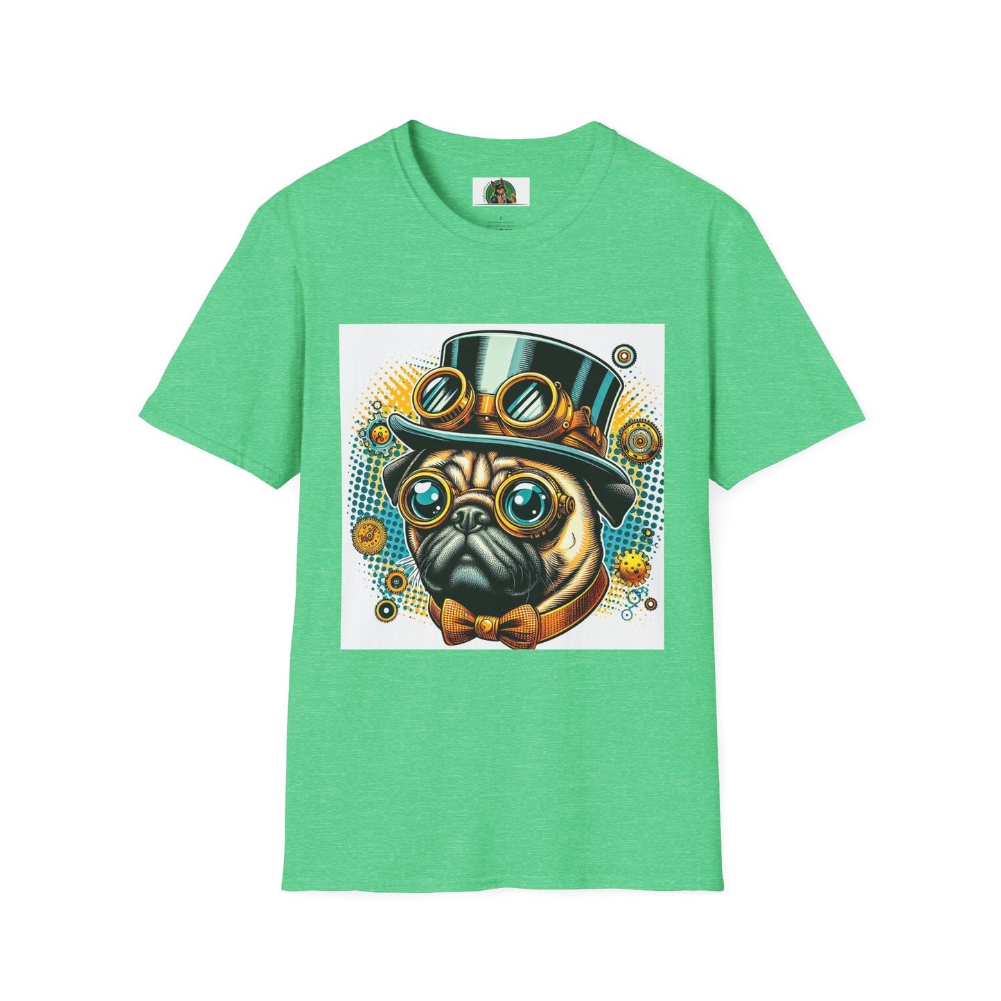 Pugs T-Shirt Printify S Heather Irish Green 