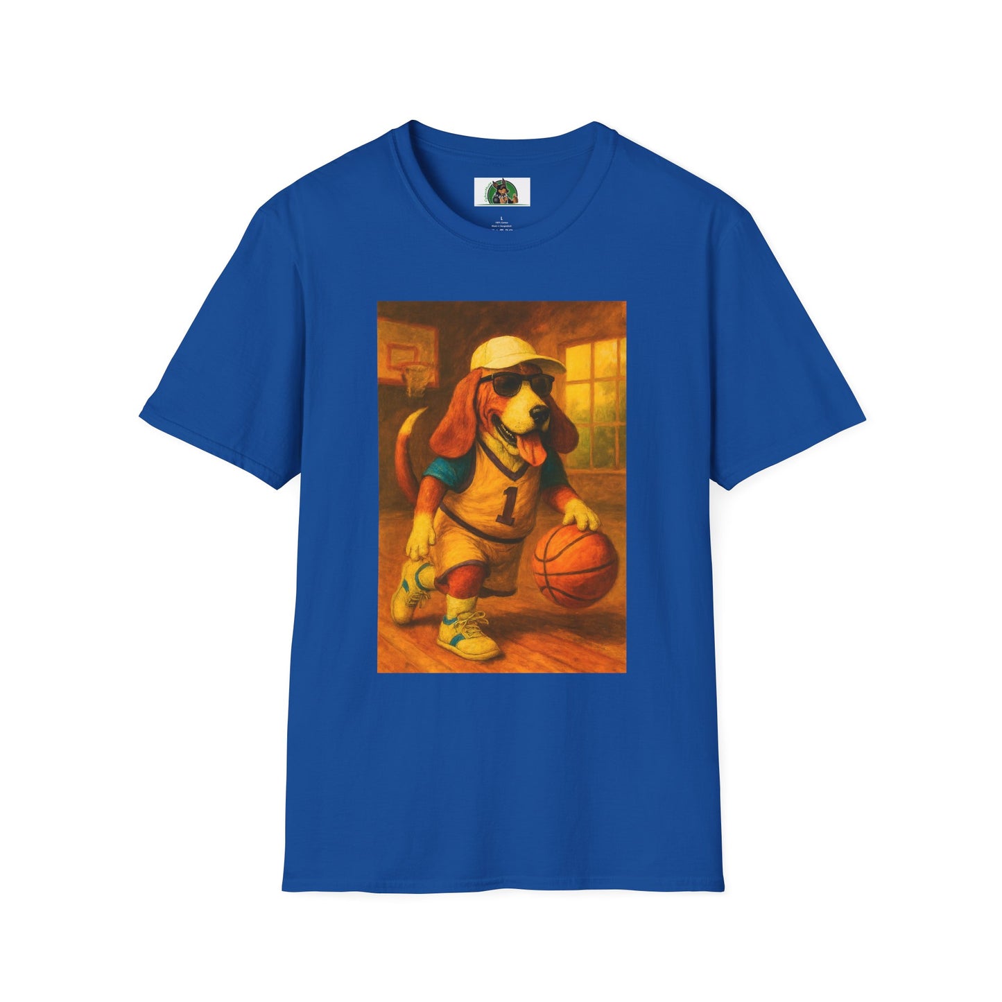 Sports Basketball Bassett Hound T-Shirt T-Shirt Printify Royal XS