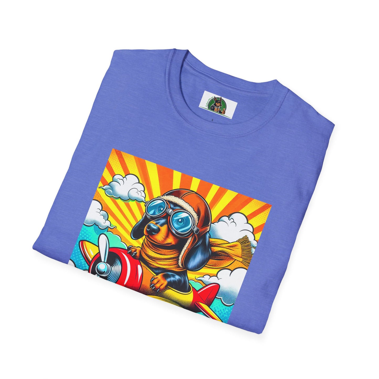 Dachshund airplane flying t shirt