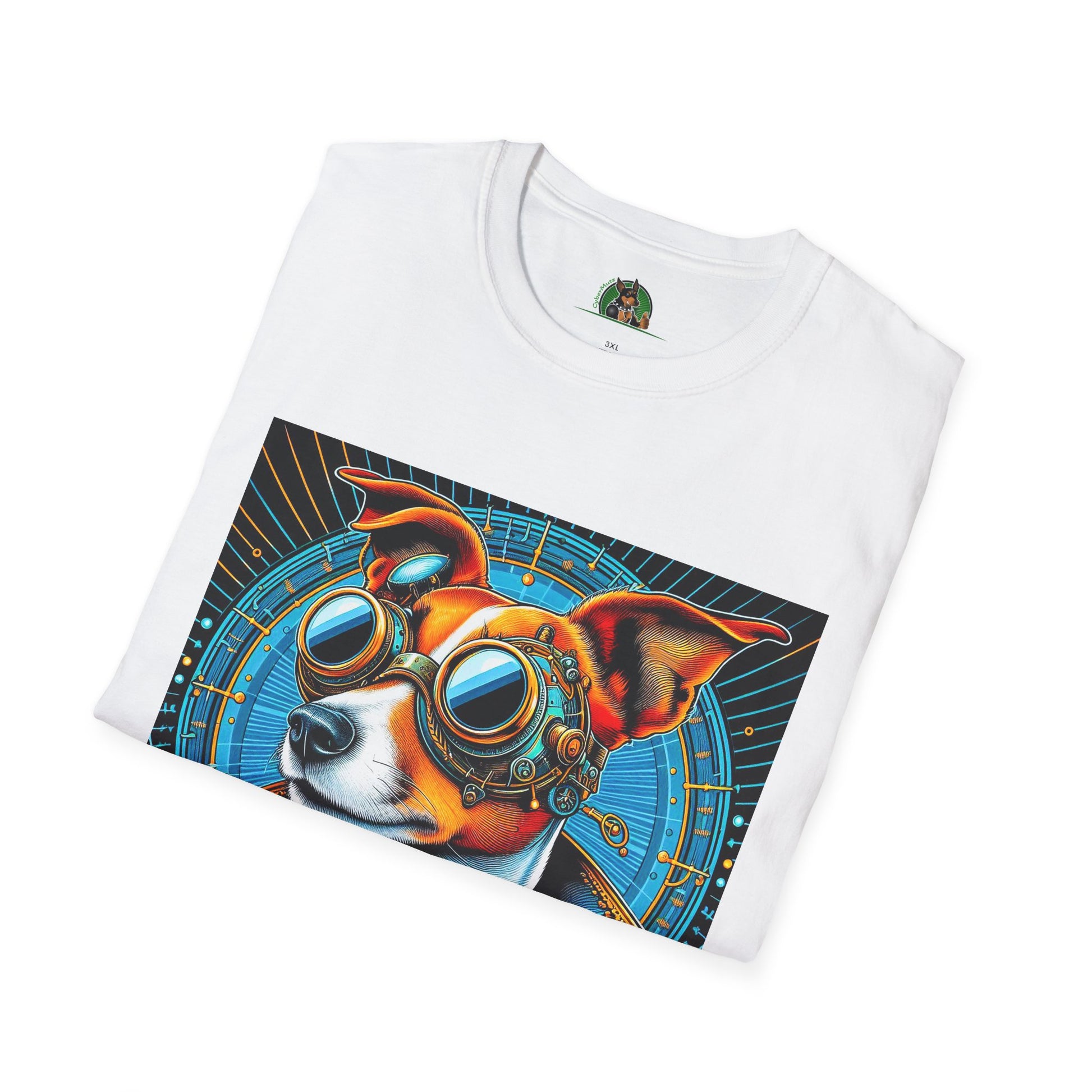 Jack Russell Blue Steampunk Dog T-Shirt Printify