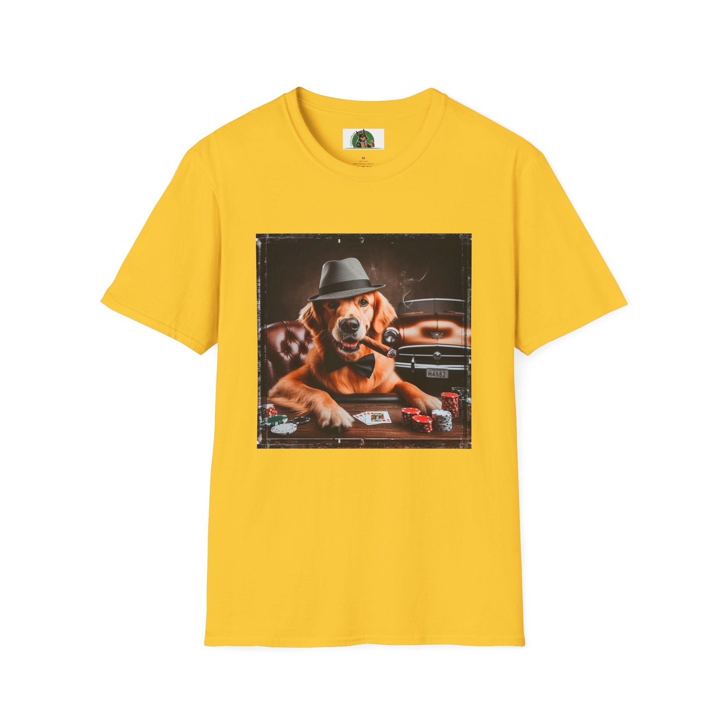 Golden Retriever playing poker shirt T-Shirt Printify S Daisy