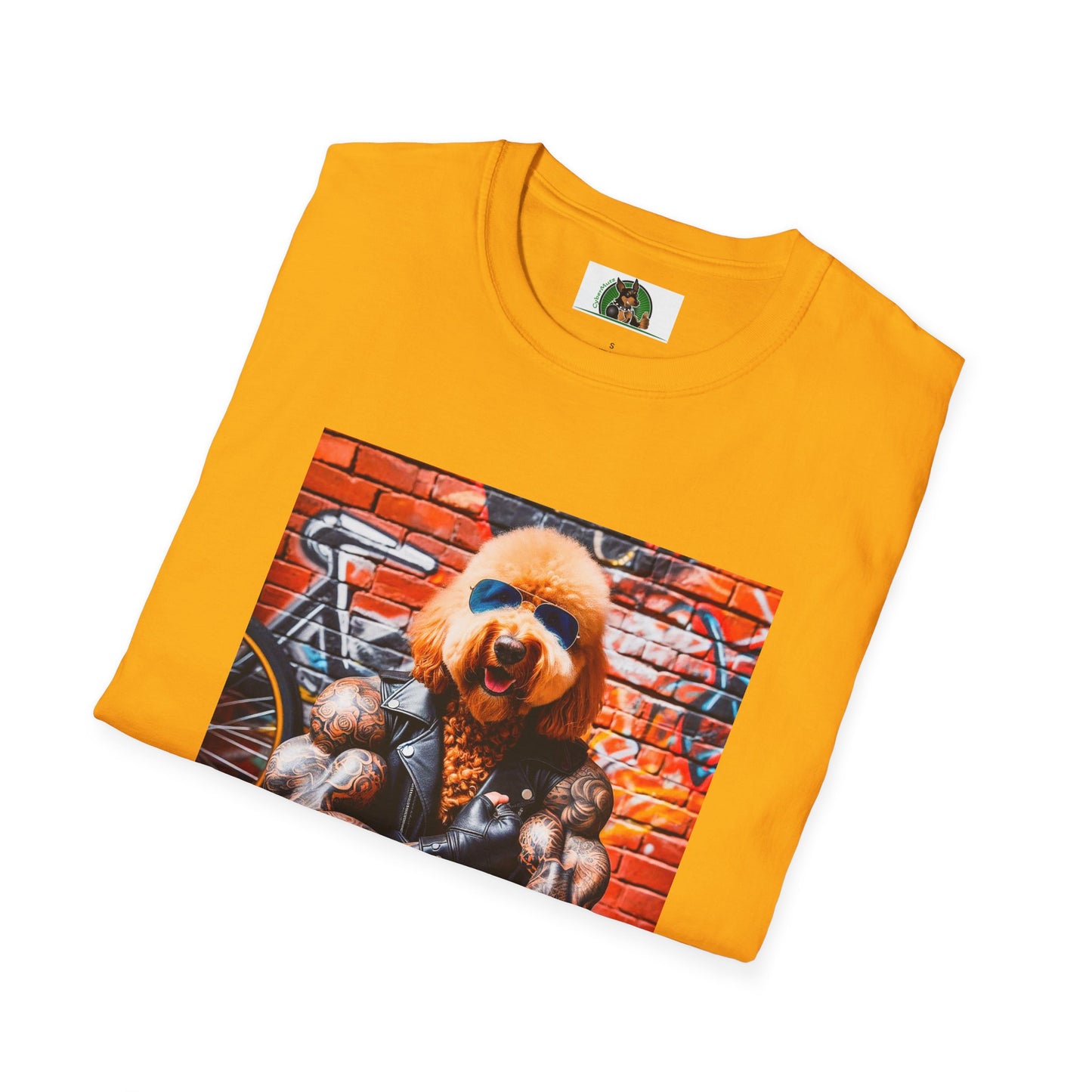 Golden Doodle tough guy muscles t shirt
