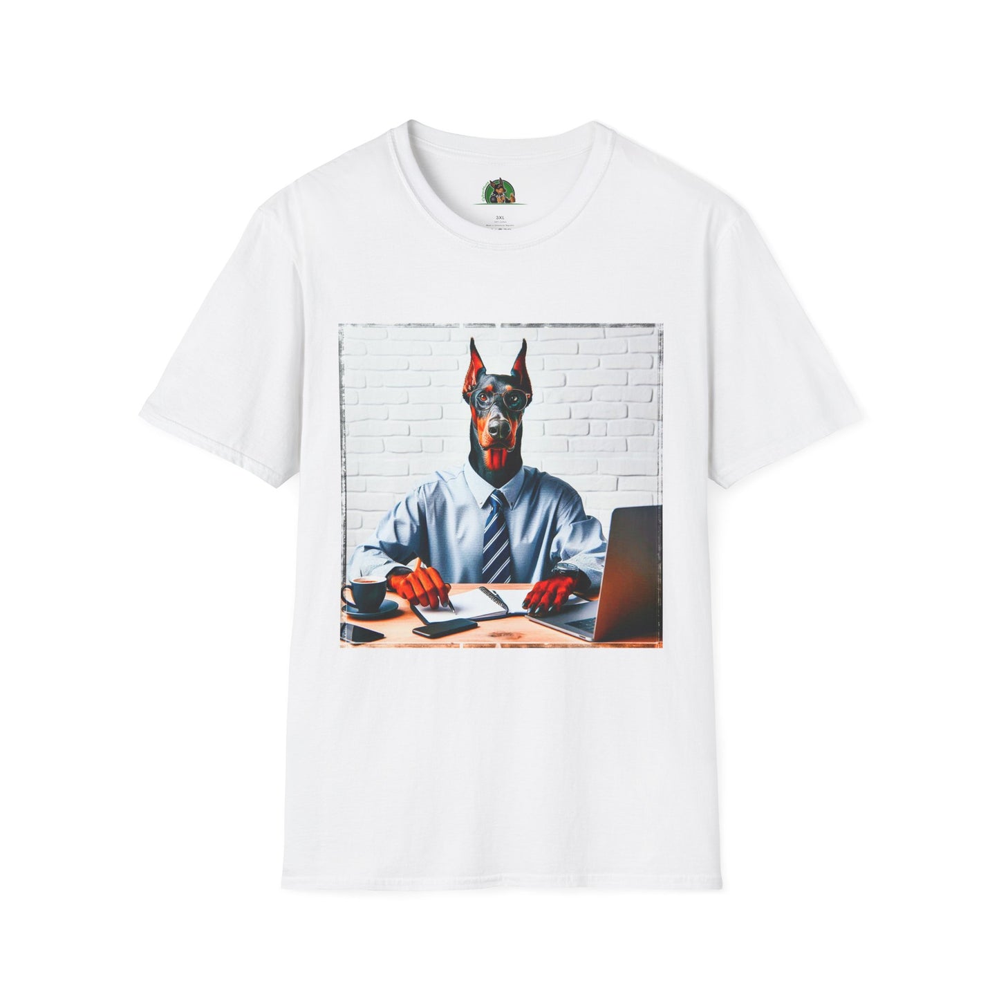 Doberman T-Shirt Printify XS White