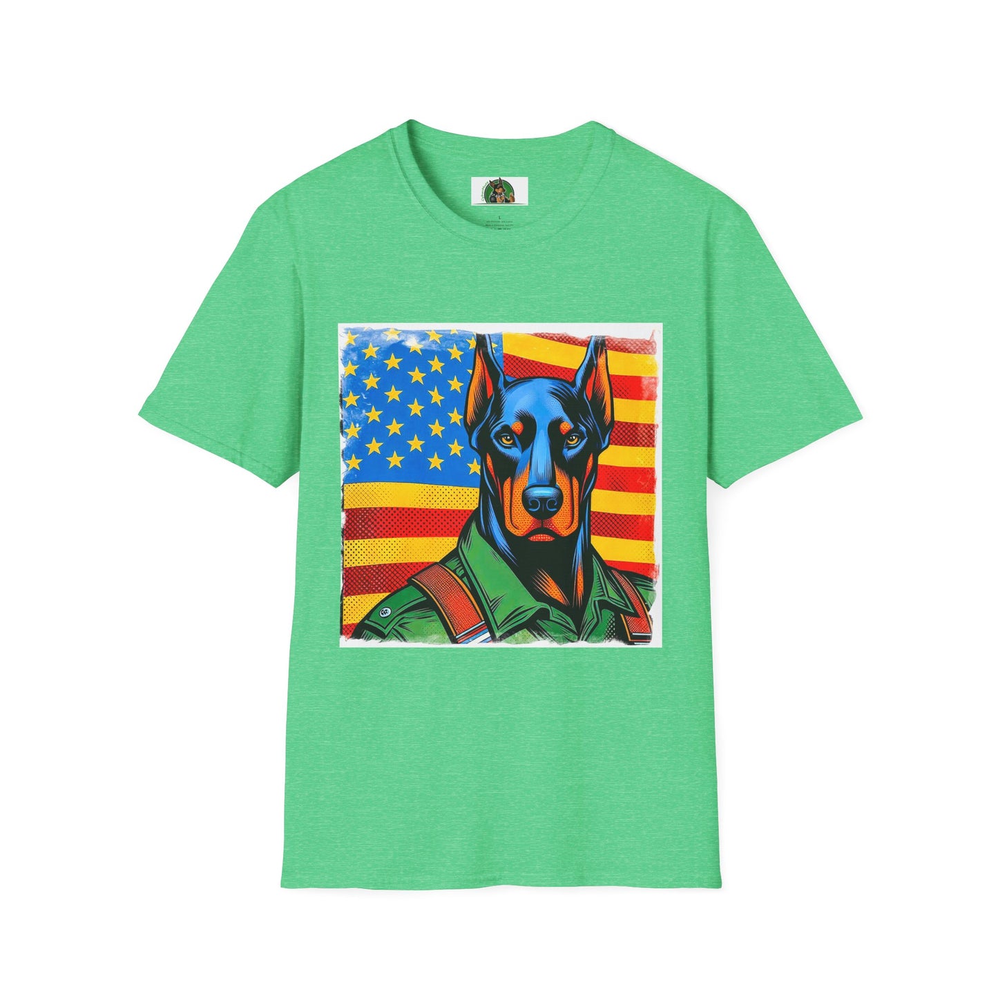 Doberman Air Force hero t shirt T-Shirt Printify S Heather Irish Green