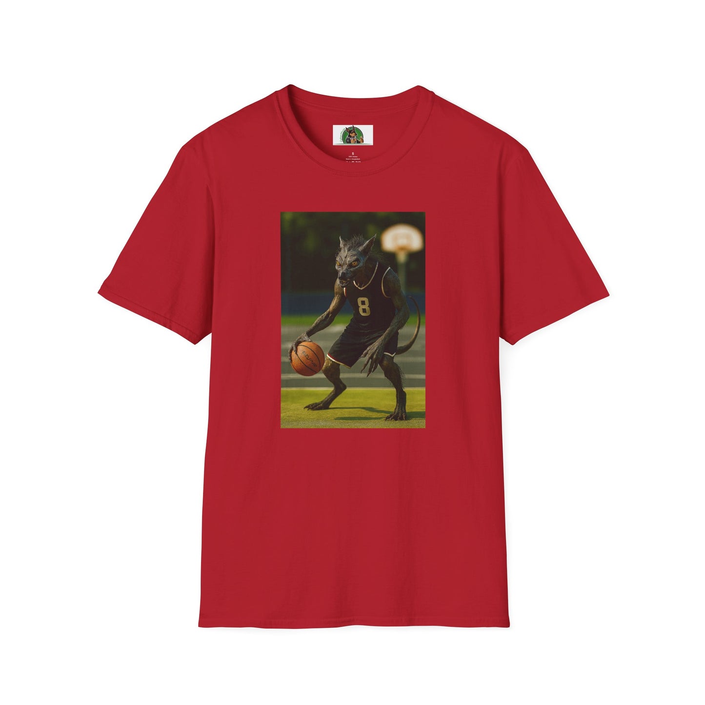 Chupacabra Basketball T-Shirt Sports T-Shirt Printify Cherry Red S