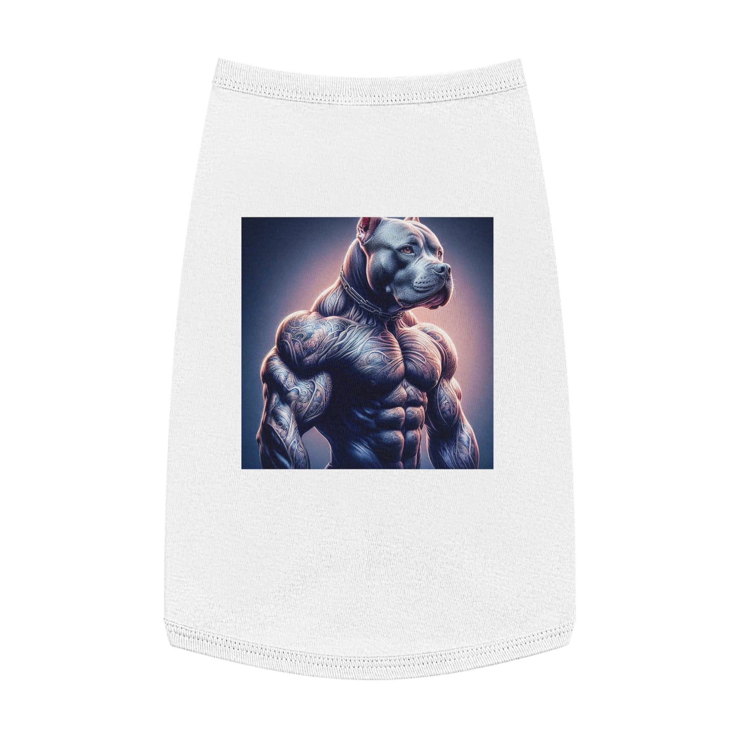 Pet Tank Top Pit Bull Pets Printify L White