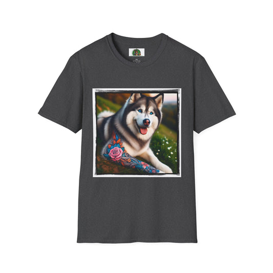 Husky T-Shirt Printify XS Dark Heather 