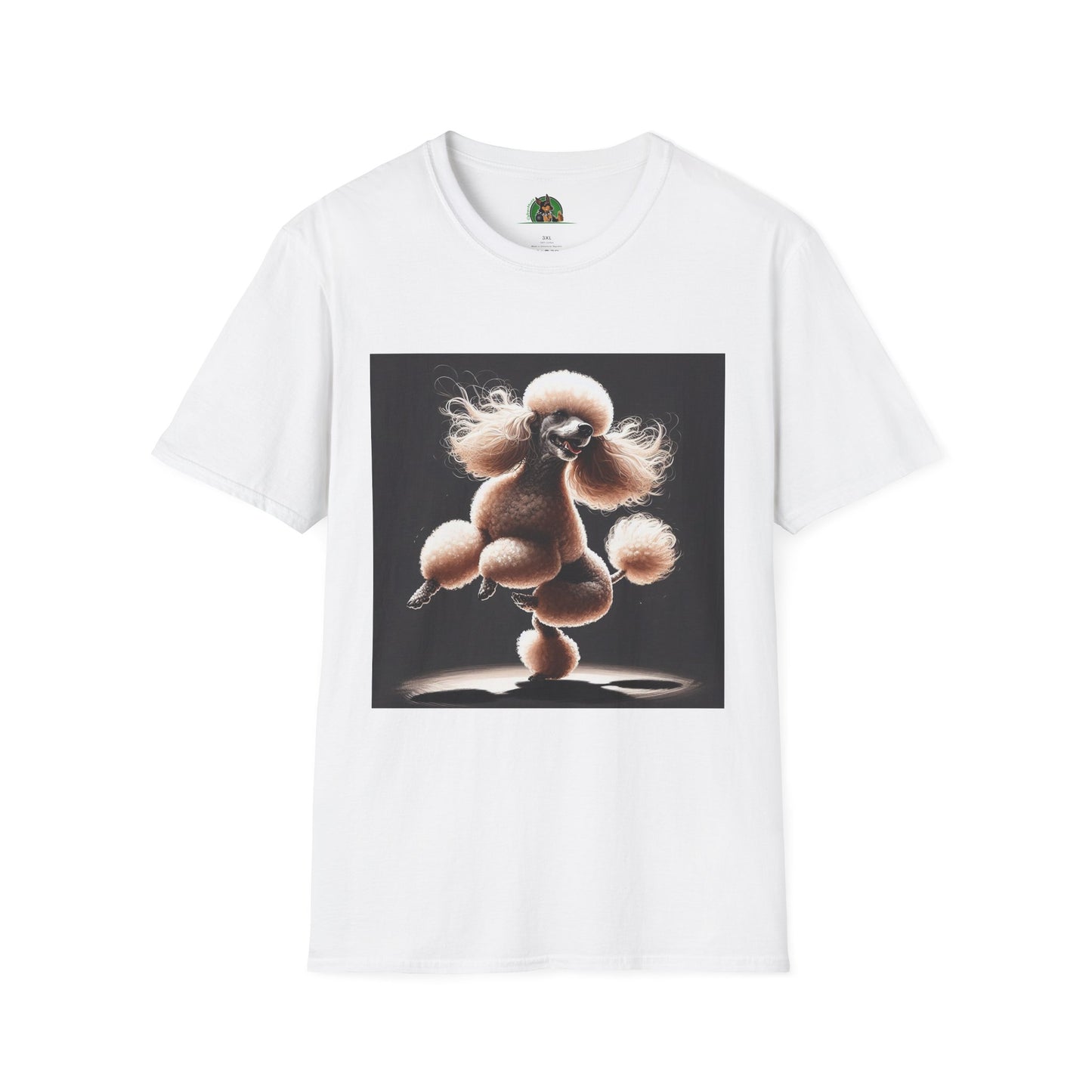 Dancing Poodle T-Shirt - Fun and Playful Animal Lover Top T-Shirt Printify XS White