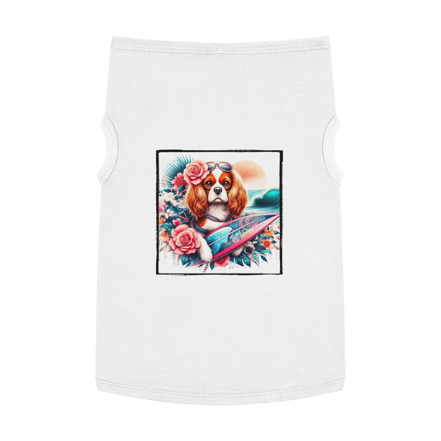 Pet Tank Top Cavalier King Charles Spaniel Pets Printify XL White