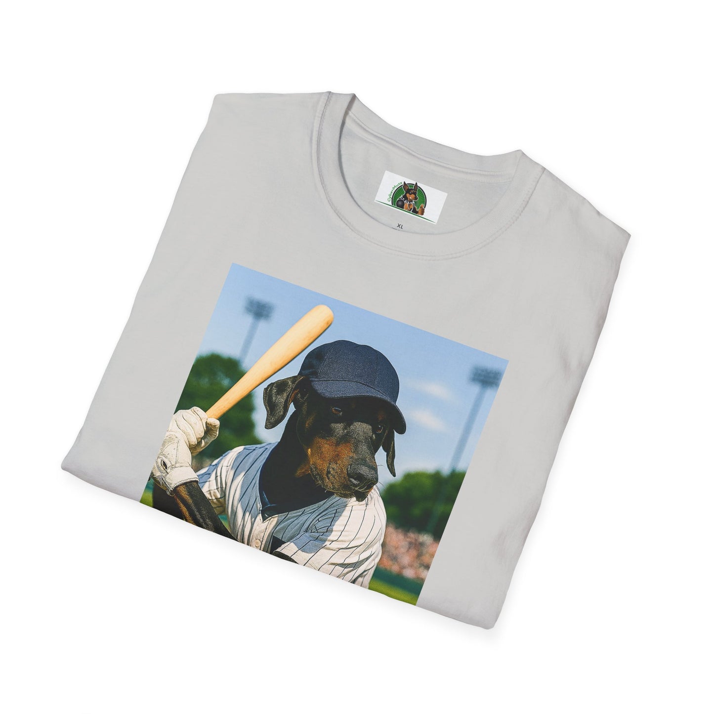 Baseball Doberman Sports T-Shirt