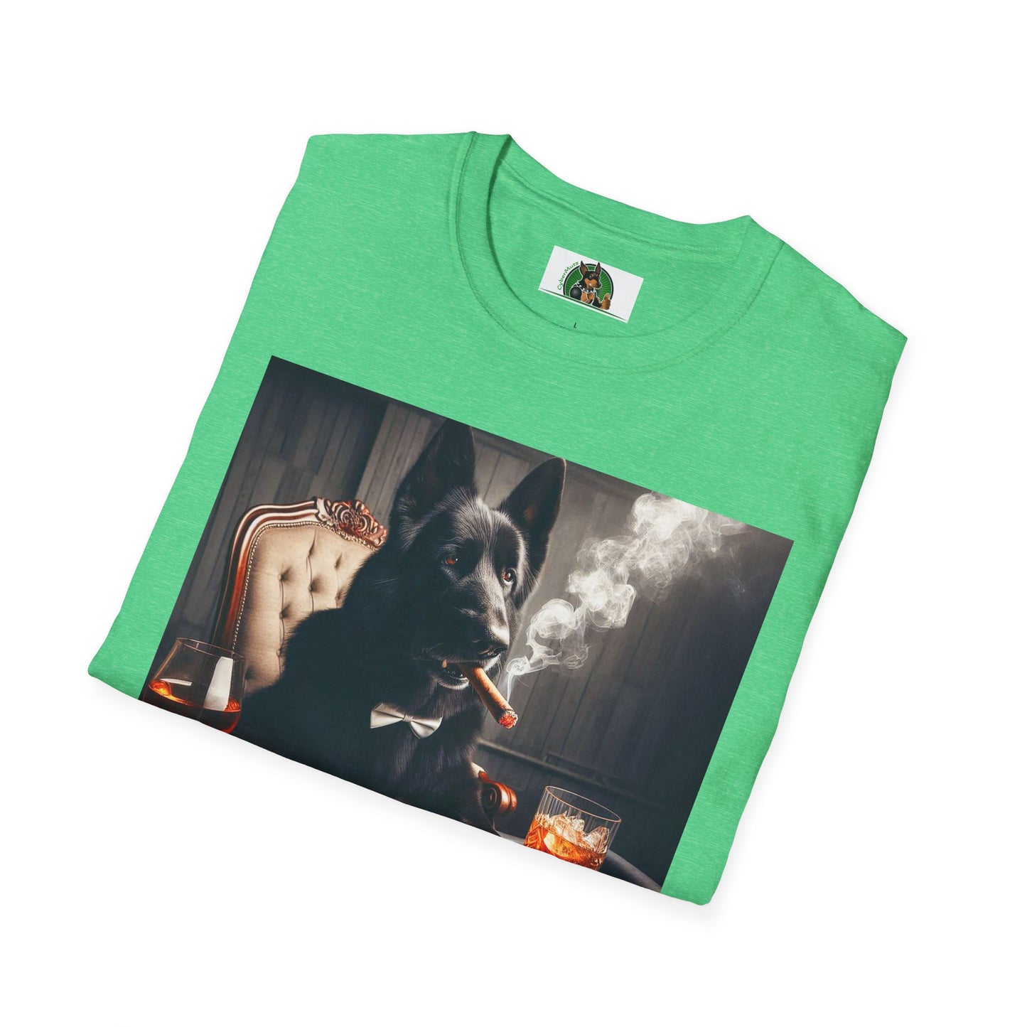 German Shepherd playing poker shirt