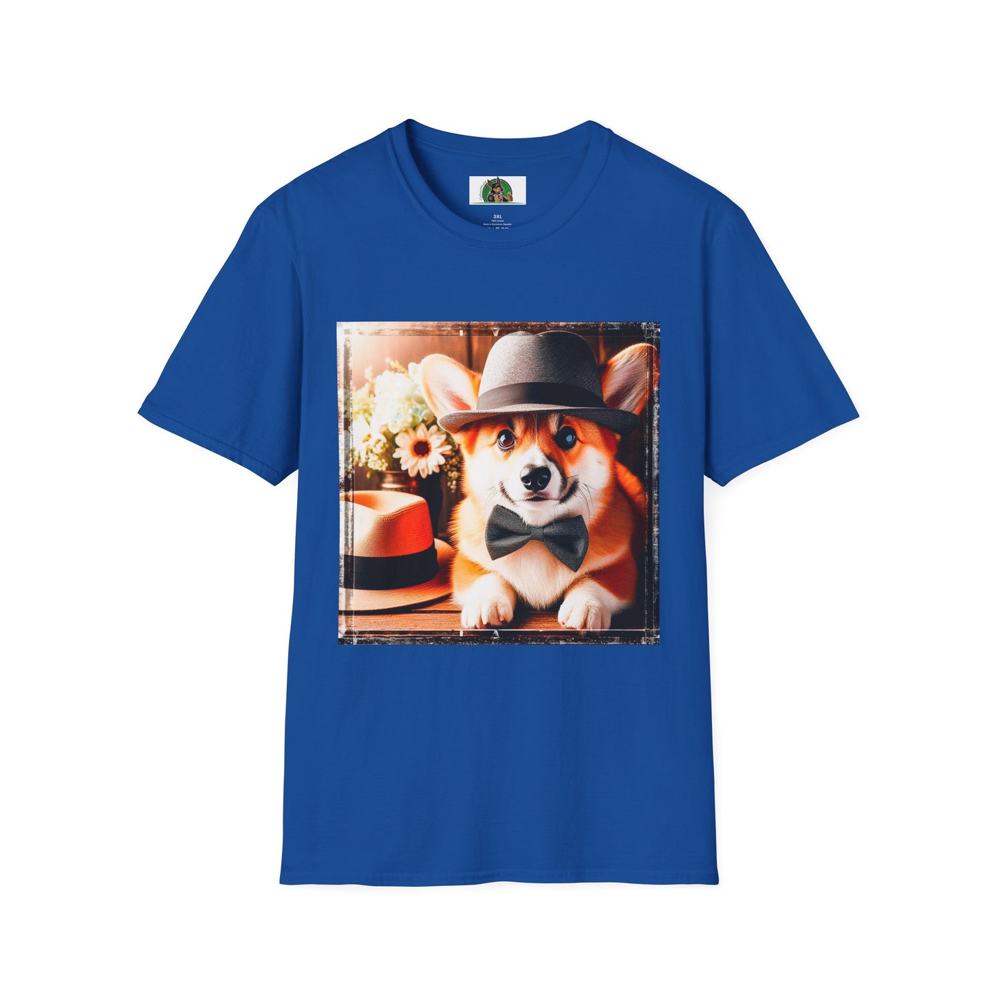 Pembroke Welsh Corgi top hat shirt T-Shirt Printify XS Royal