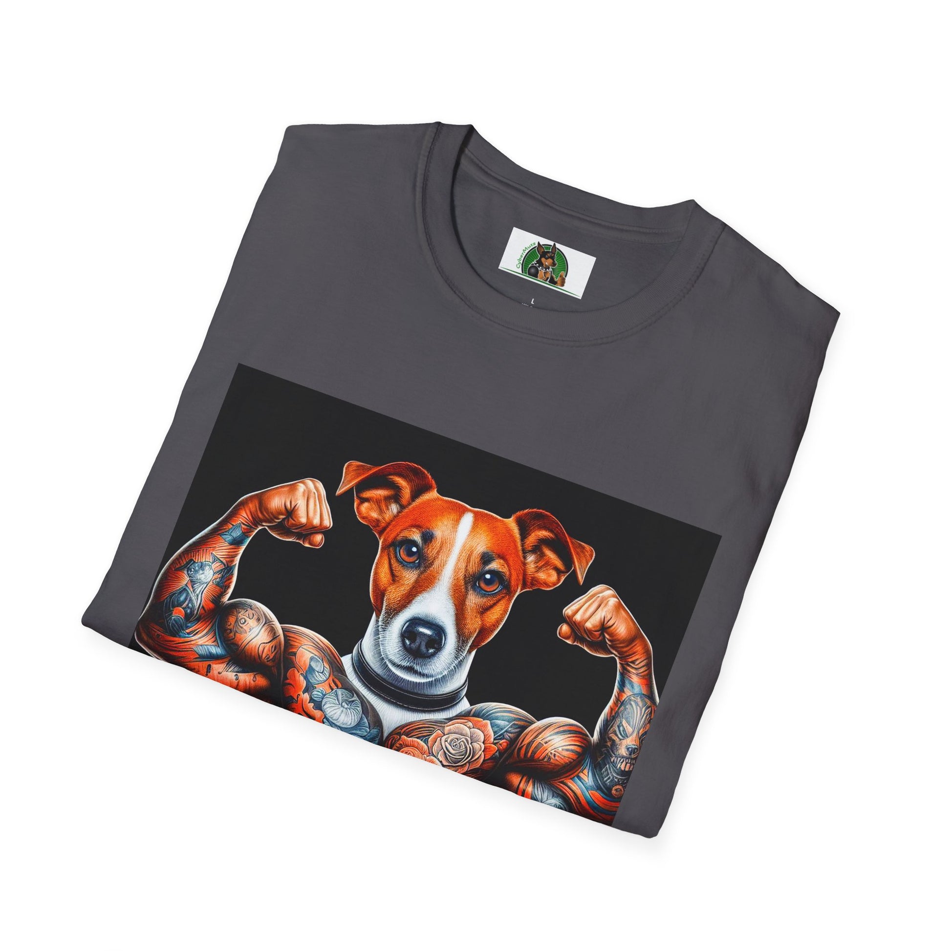 Jack Russell Tattooed Buff Dog T-Shirt Printify   