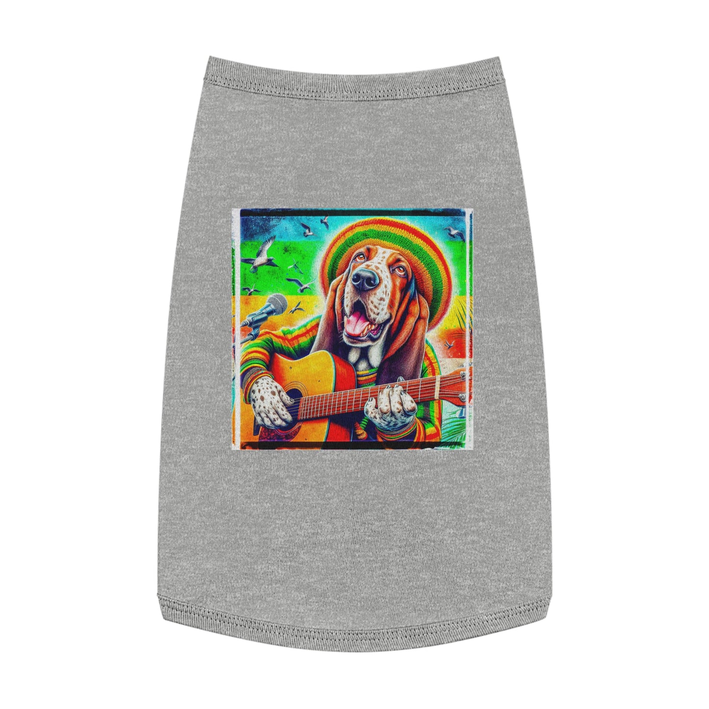 Pet Tank Top Basset Hound Pets Printify L Heather