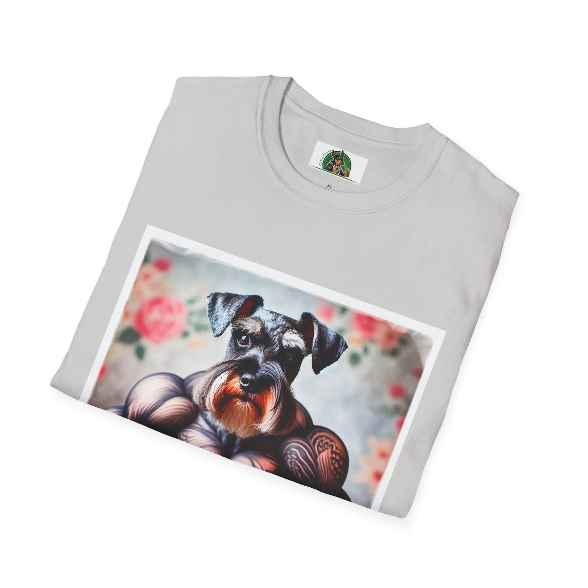 Schnauzer T-Shirt with Miniature Schnauzer Design T-Shirt Printify   