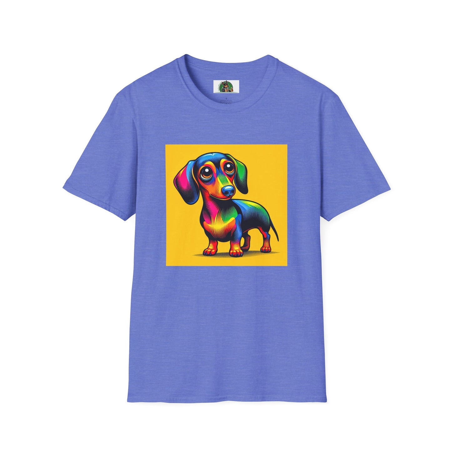 Dachshund big eyes t shirt T-Shirt Printify S Heather Royal