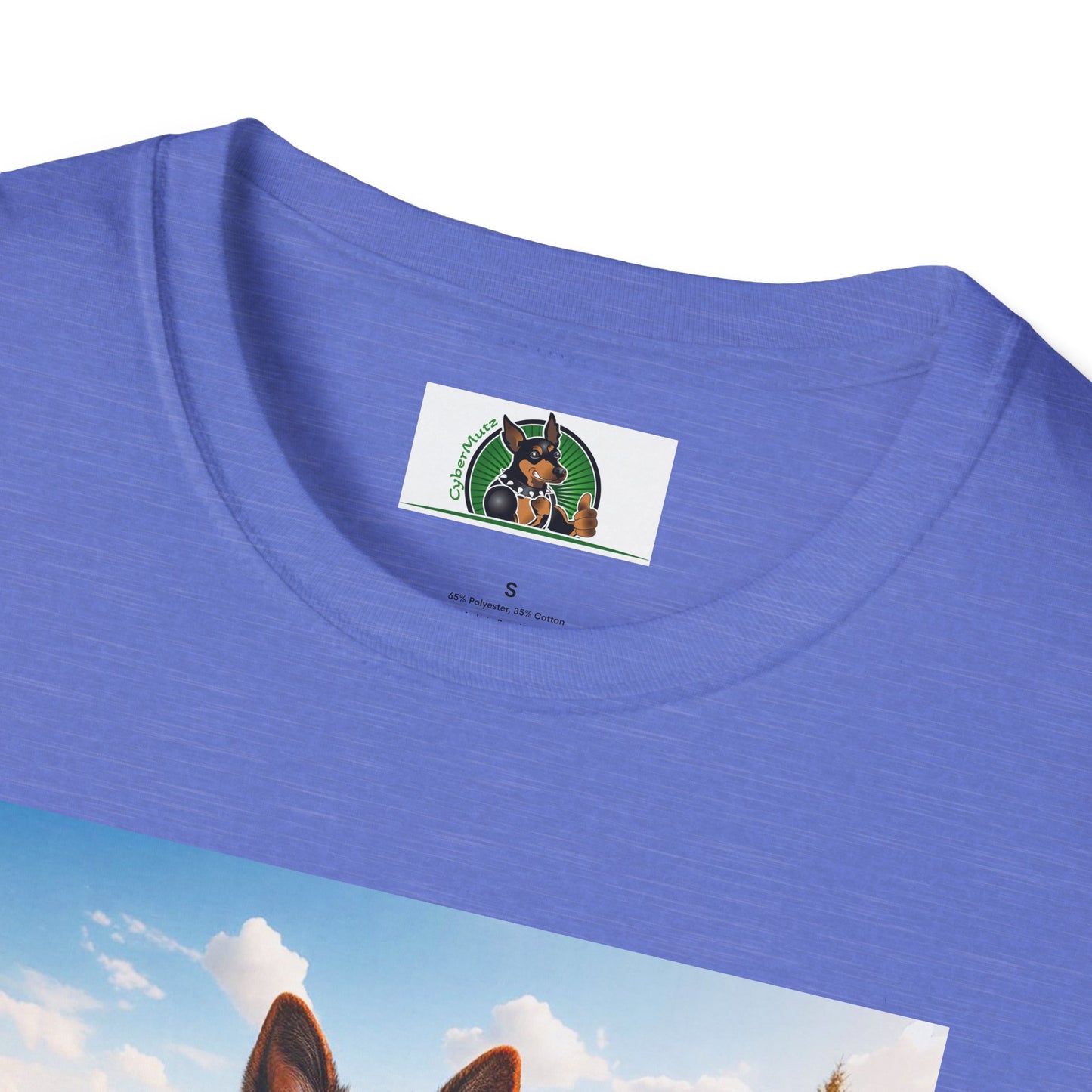 German Shepherd taking photos shirt