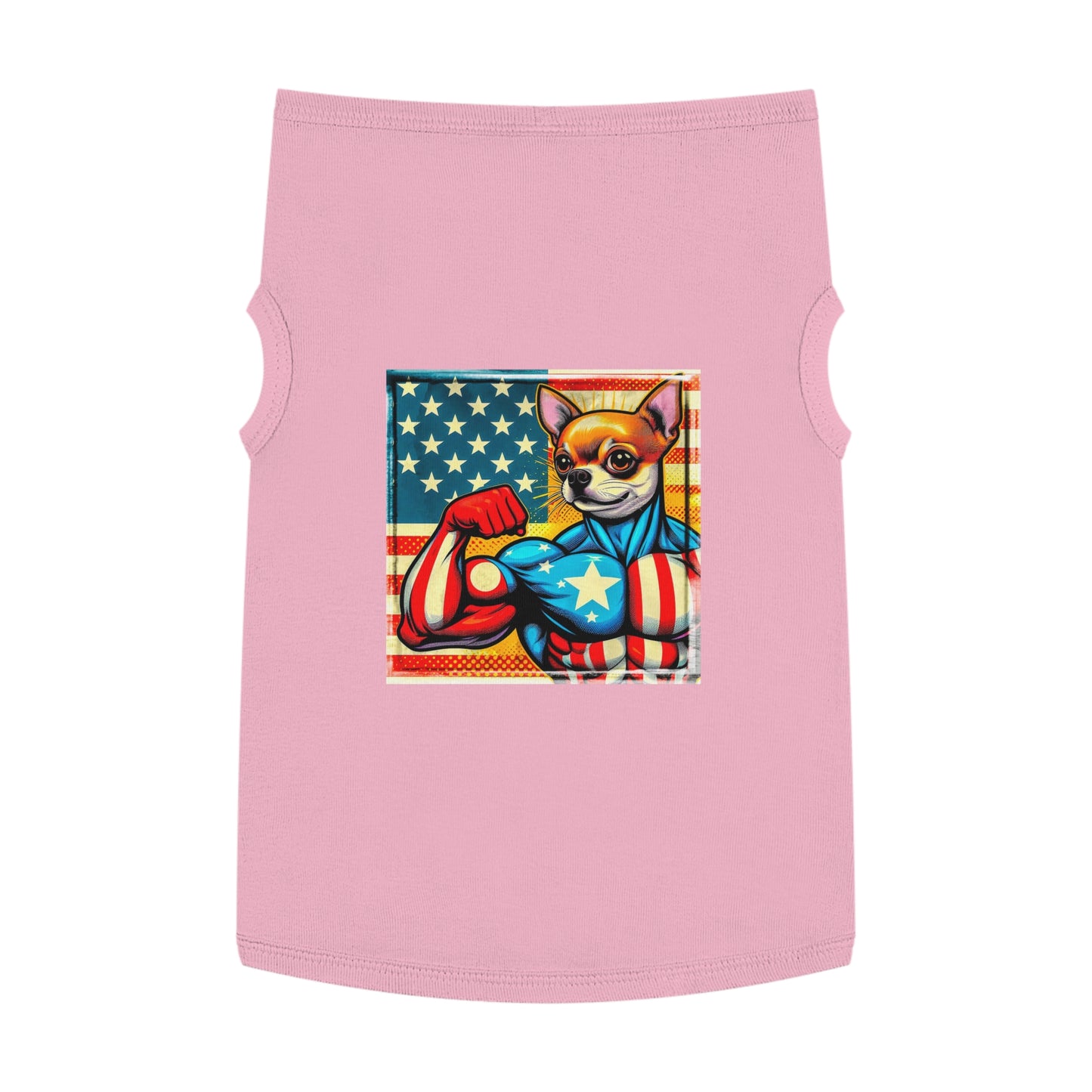 Pet Tank Top Chihuahua American hero t shirt Pets Printify XL Pink