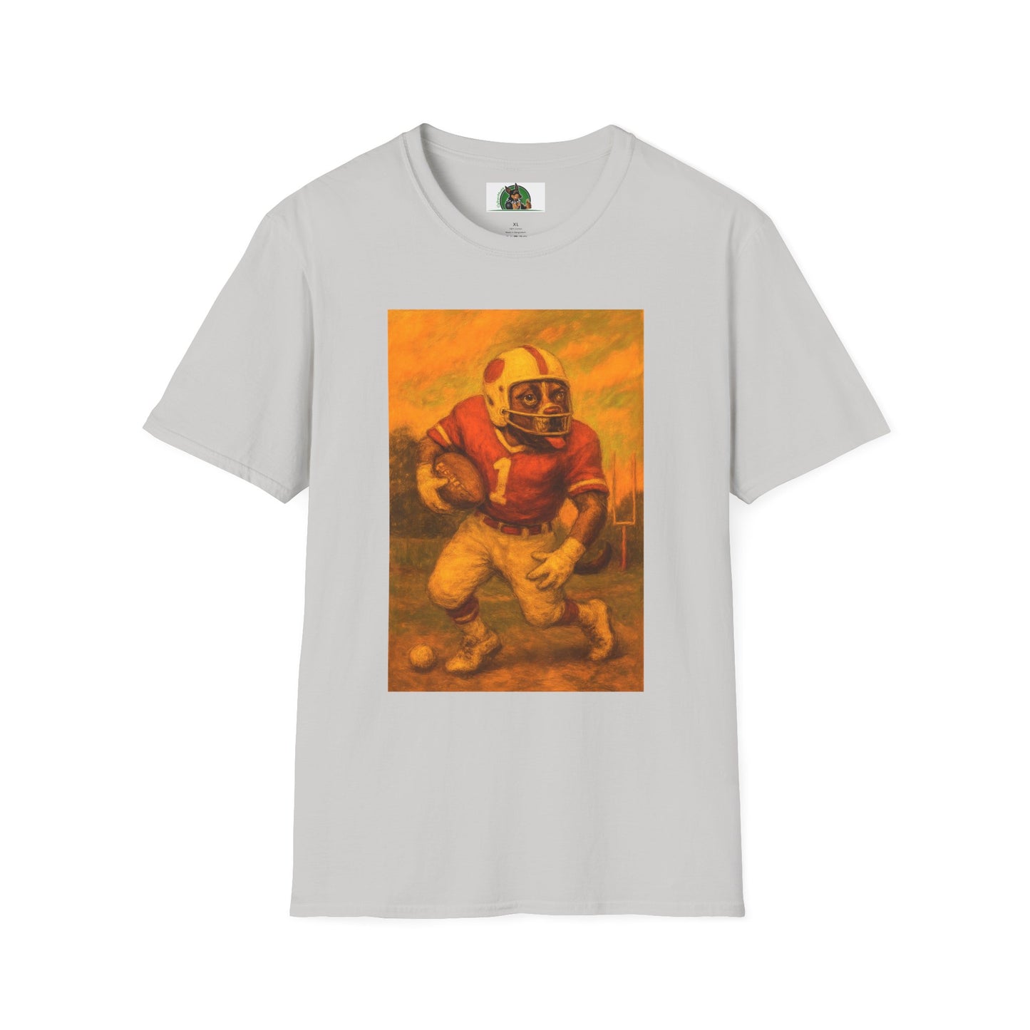 Boxer Puppy Dogs T-Shirt - Sports Football Unisex Tee T-Shirt Printify Ice Grey S