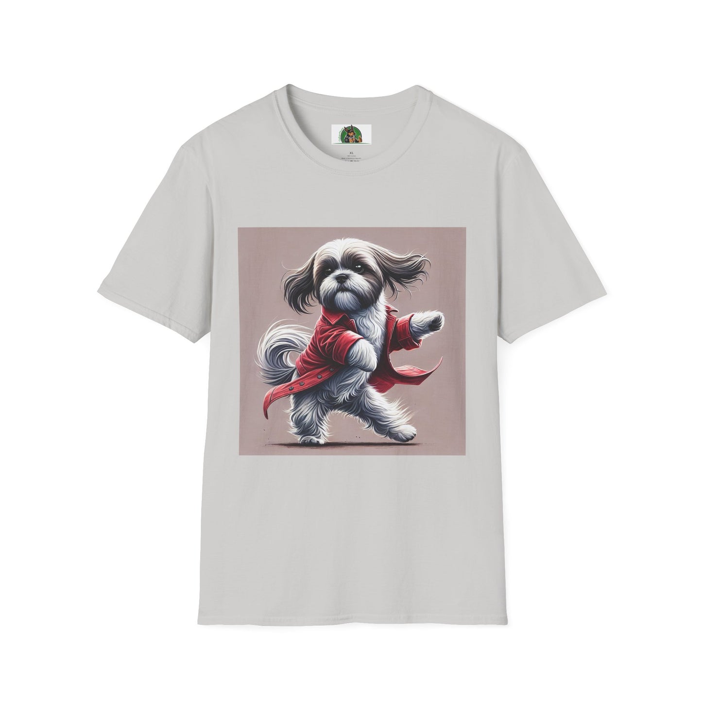 Dancing Shih Tzu T-Shirt T-Shirt Printify S Ice Grey