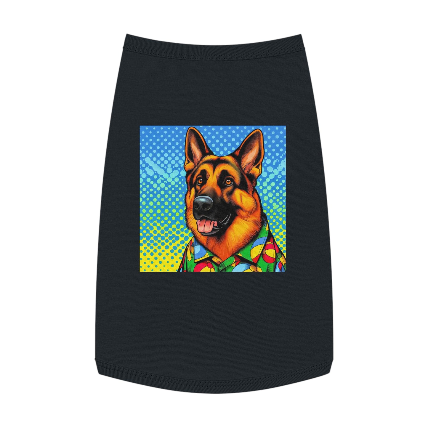 Pet Tank Top Gorman Shepherd fun shirt Pets Printify L Black