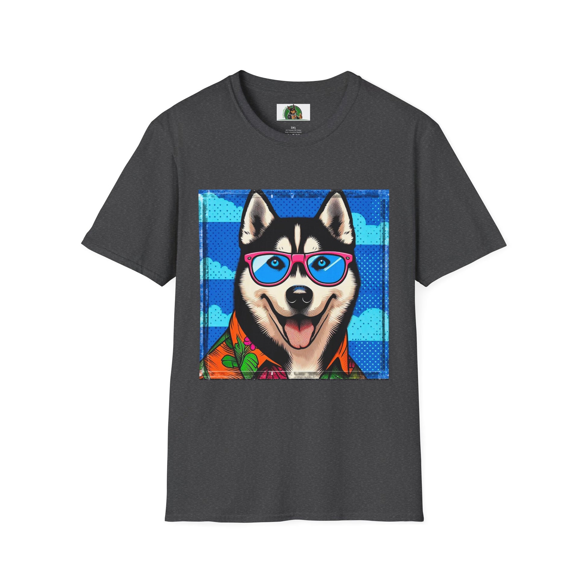 Husky T-Shirt Printify XS Dark Heather 