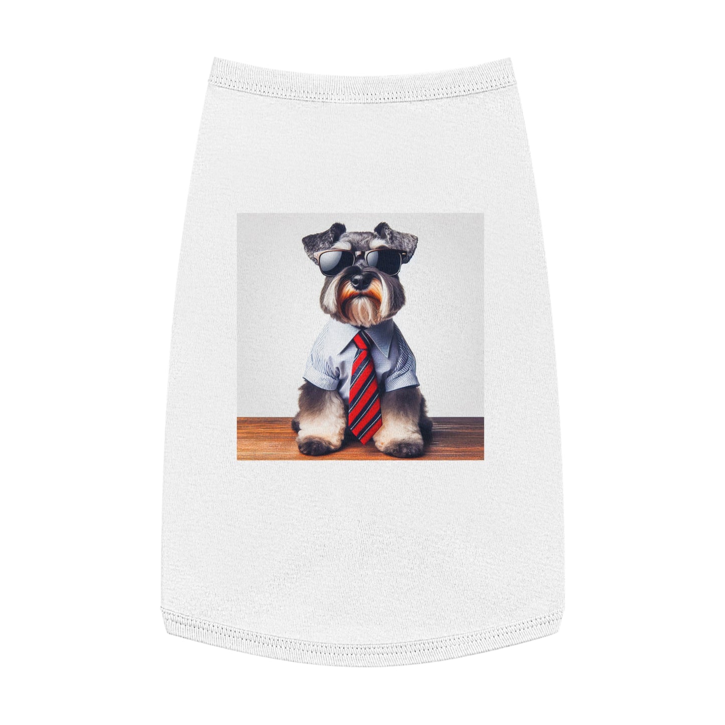 Pet Tank Top Miniature Schnauzer Pets Printify L White 