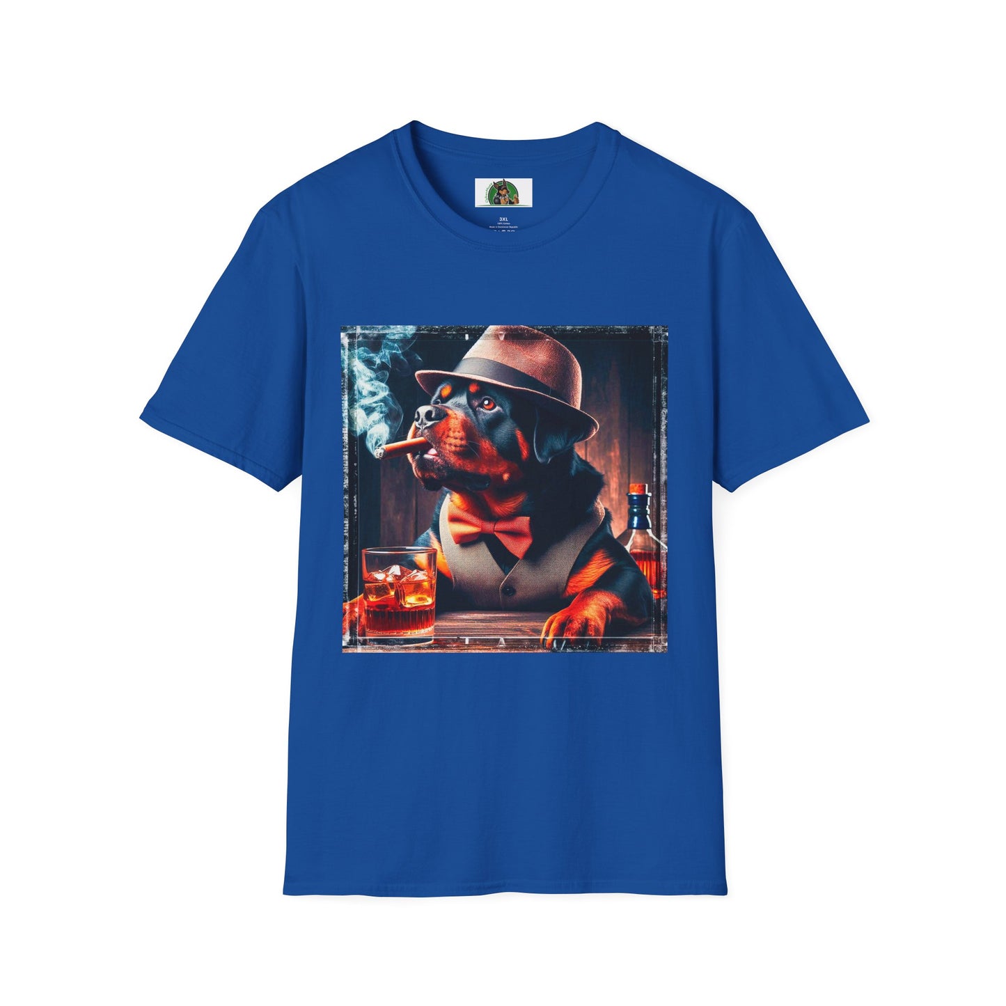 Rottweiler smoking a cigar shirt T-Shirt Printify XS Royal