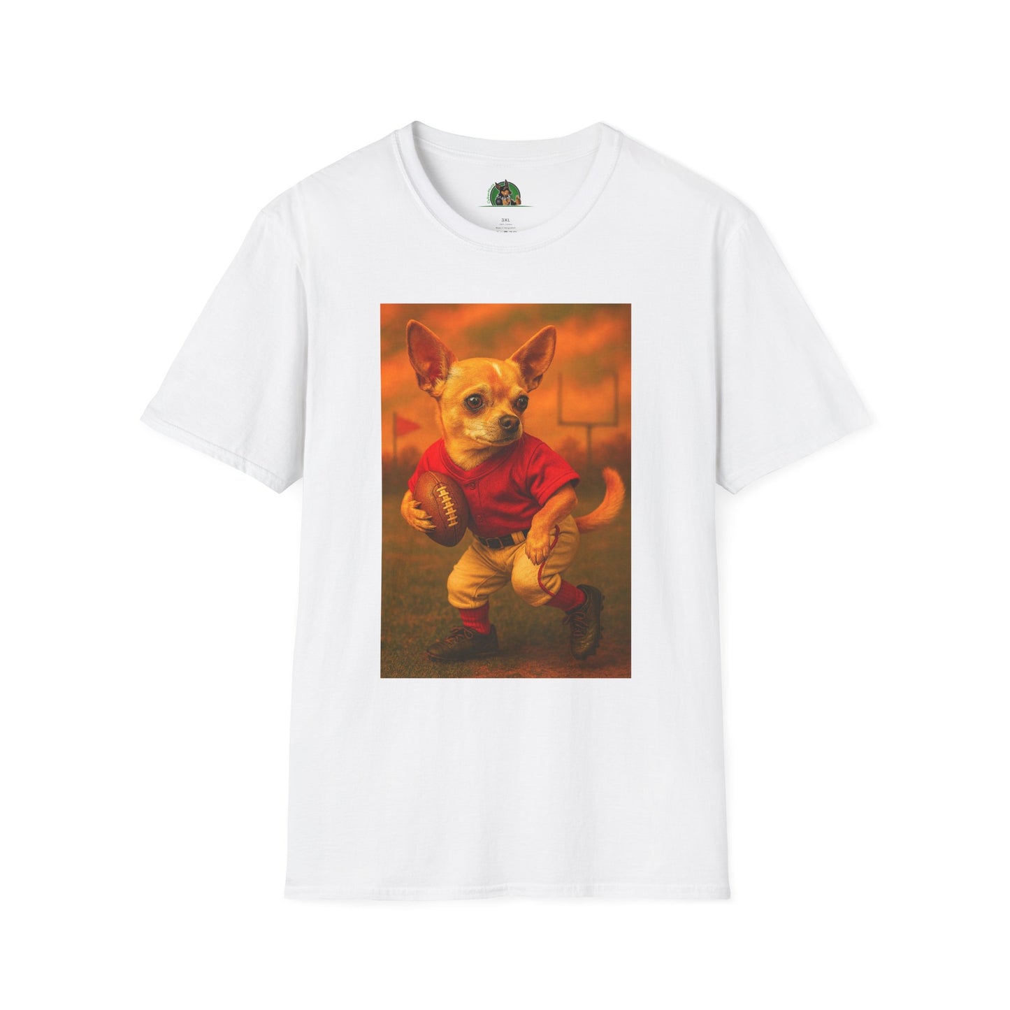 Chihuahua Football T-Shirt Sports T-Shirt Printify White XS