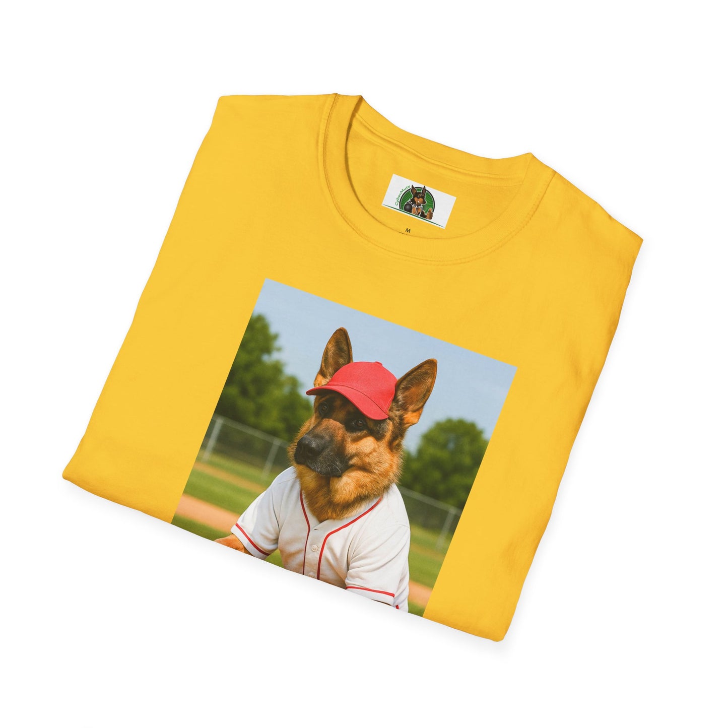 German Shepherd Playing Baseball T-Shirt — Sports Dog Tee