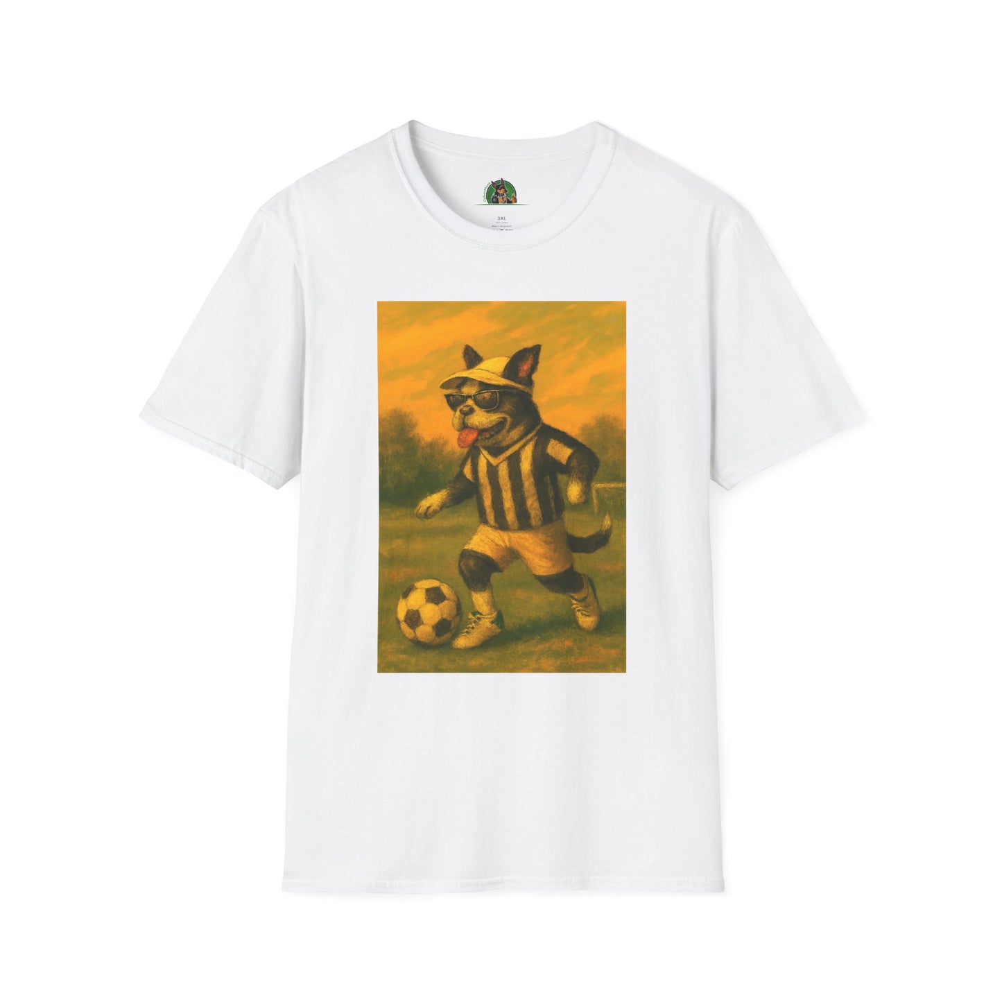 Sports Soccer Boston Terrier T-Shirt T-Shirt Printify White XS