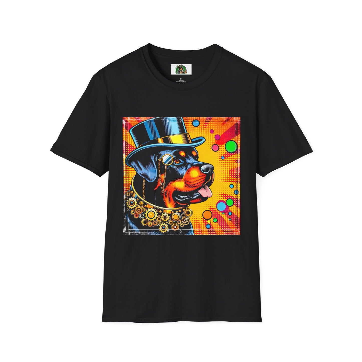 Rottweiler colorful steam punk T-Shirt Printify XS Black