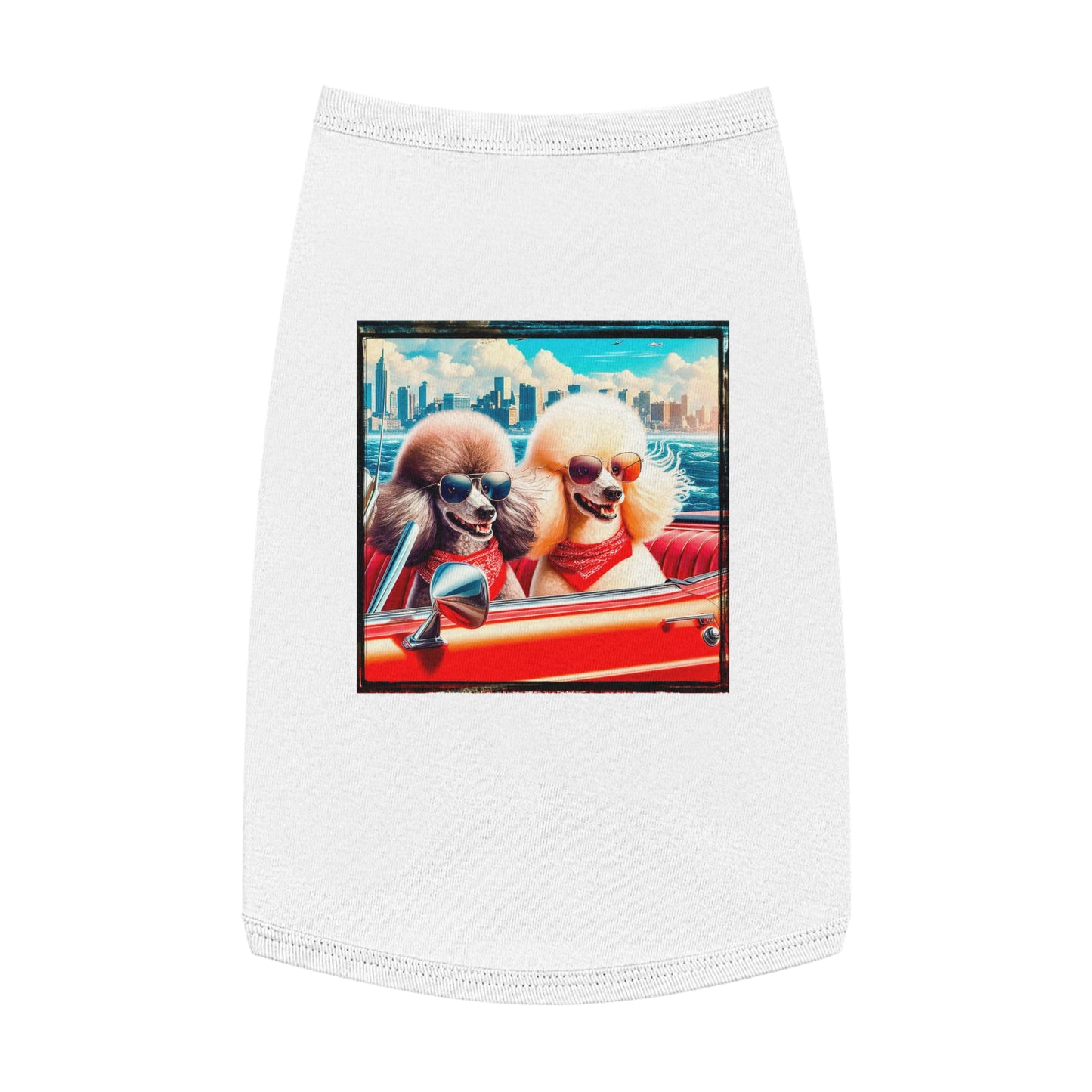 Wacky Pet Tank Top Poodle Pets Printify L White 